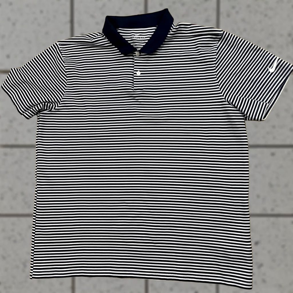 Nike Nike Dri-Fit Polo Shirt Men XL Blue Striped Preppy Old Money Sports Standard Fit Size US XL / EU 56 / 4 - 1 Thumbnail
