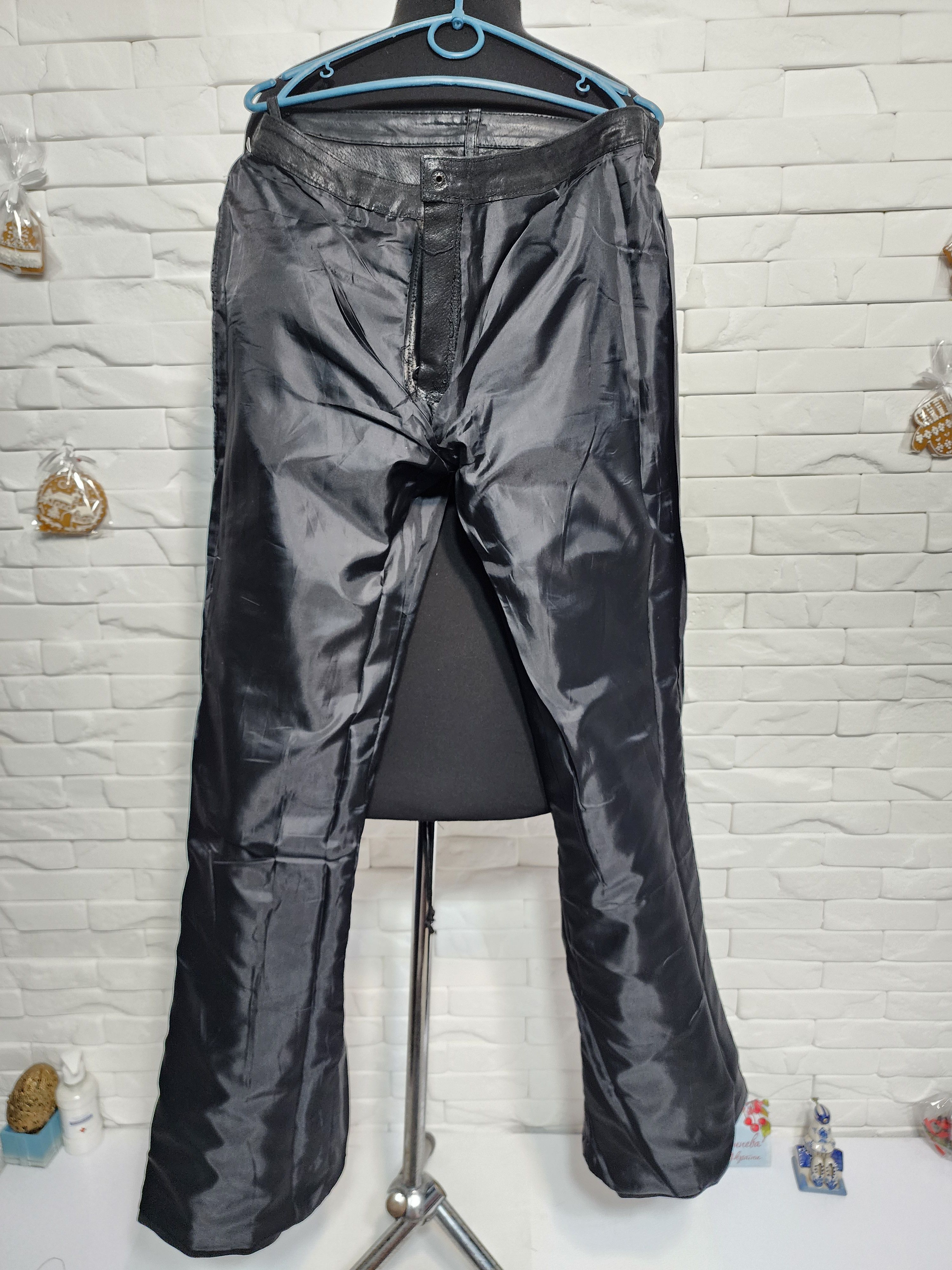 Uniqlo Leather Black Pants Mens - Denim Style - 32" Waist Size US 32 / EU 48 - 8 Thumbnail