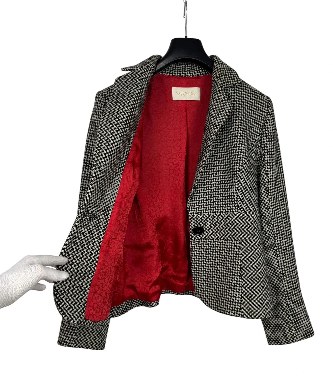 Valentino Valentino Roma Wool Blazer Houndstooth size 46 Size L / US 10 / IT 46 - 10 Thumbnail