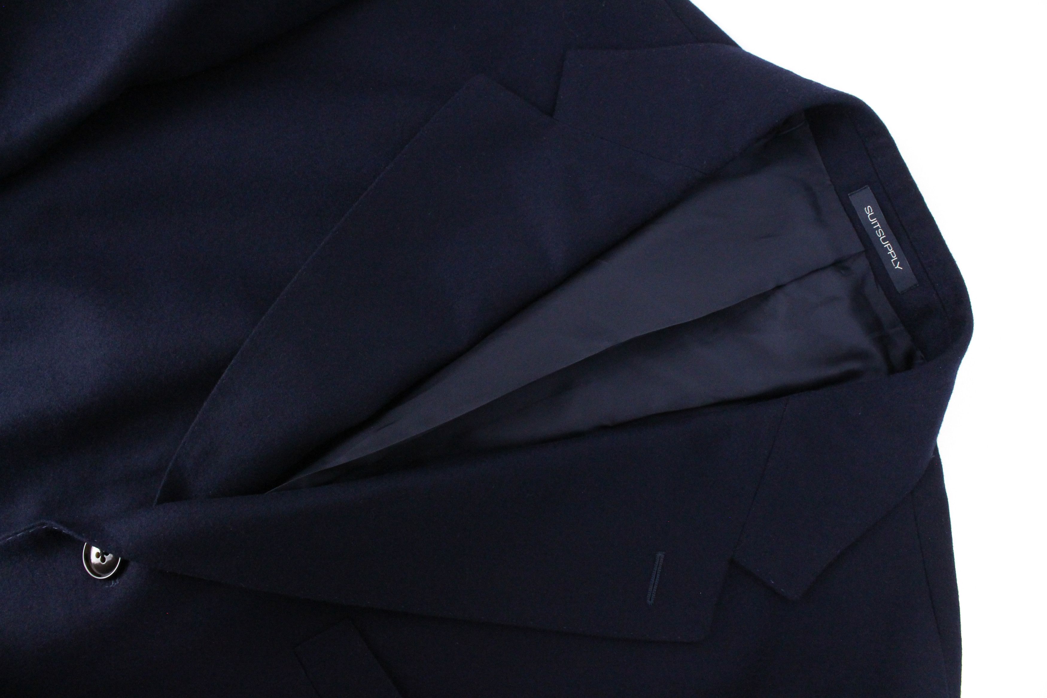 Suitsupply VICENZA UK48R Navy Wool Flannel Coat 66699 Size US XXL / EU 58 / 5 - 4 Thumbnail