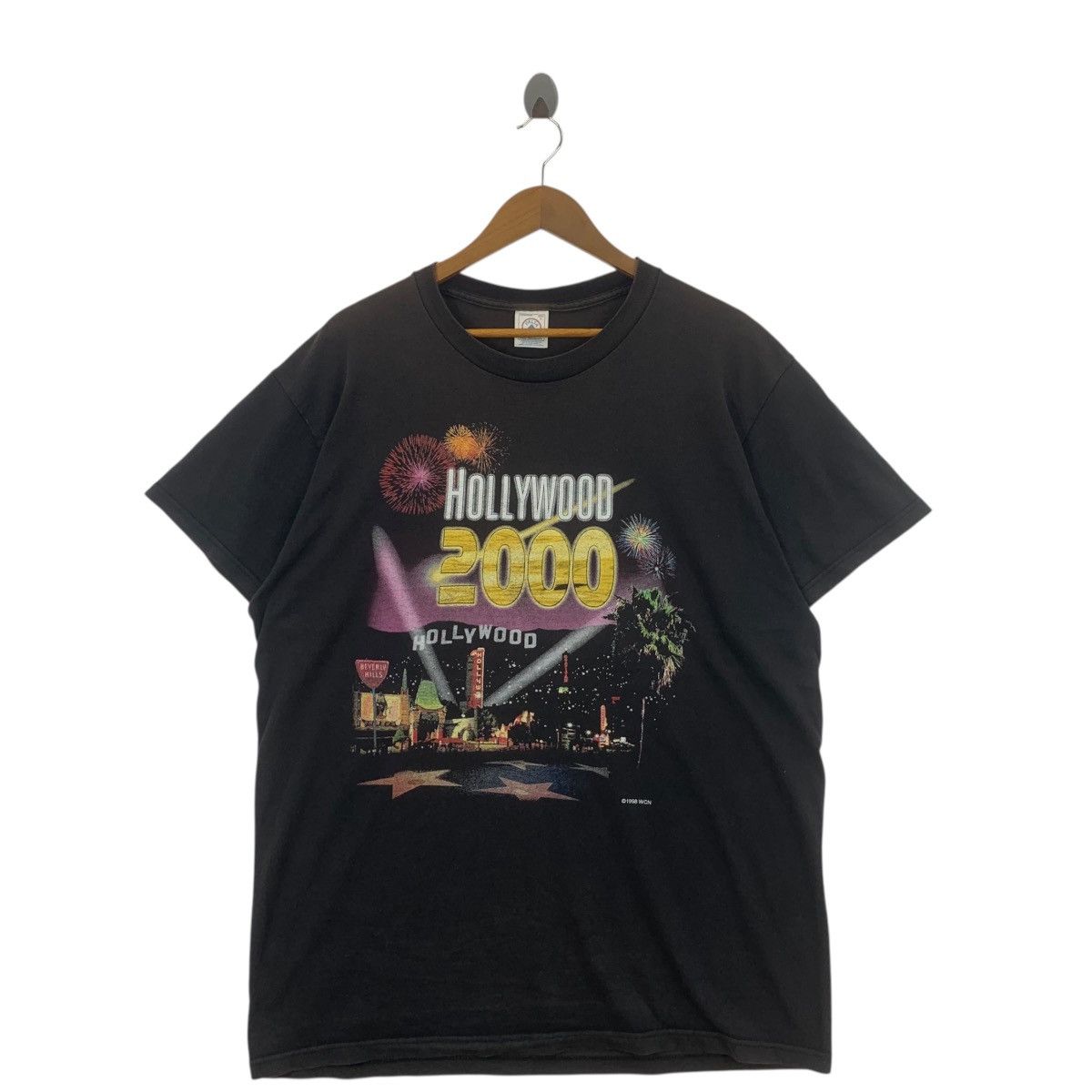 Other Vintage Y2K HOLLYWOOD 2000 New Year Celebration Tee Shirt Size XL / US 12-14 / IT 48-50 - 3 Thumbnail