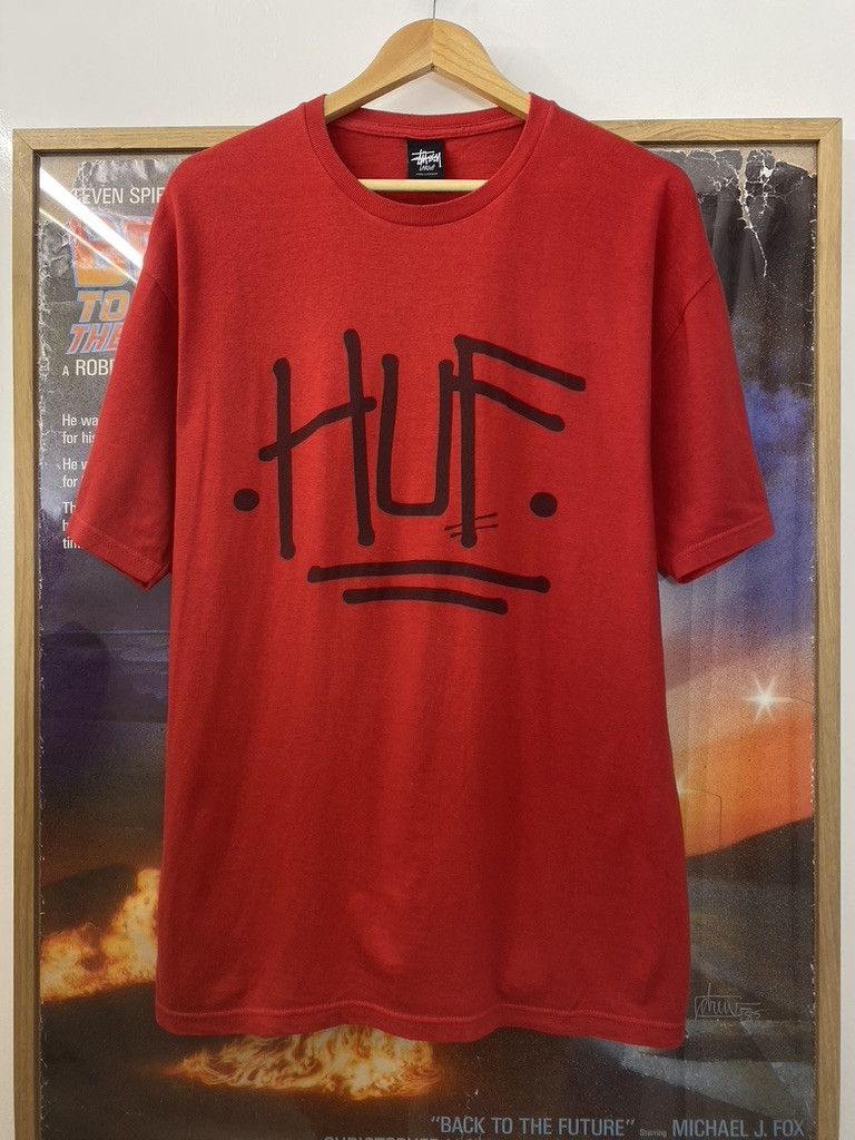 Huf × Stussy 2012 Stussy x HUF Centre Tag Script Spellout T Shirt Size US L / EU 52-54 / 3 - 1 Thumbnail
