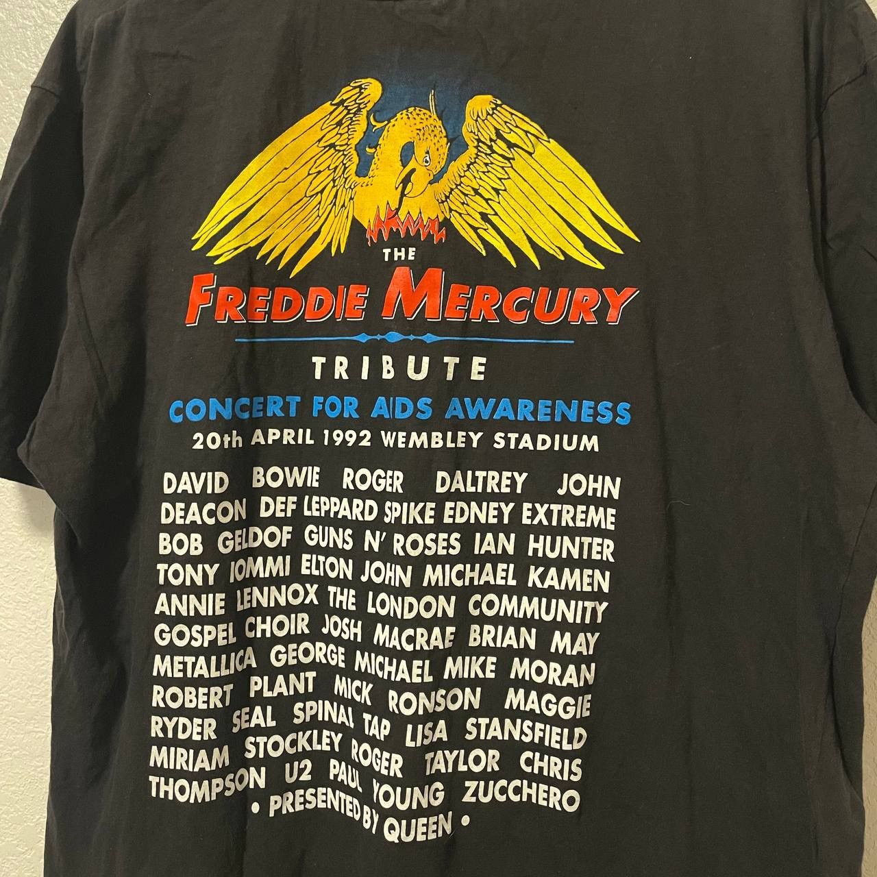 Band Tees Freddie Mercury 1992 Tribute Queen vintage tee t shirt Size US L / EU 52-54 / 3 - 3 Thumbnail