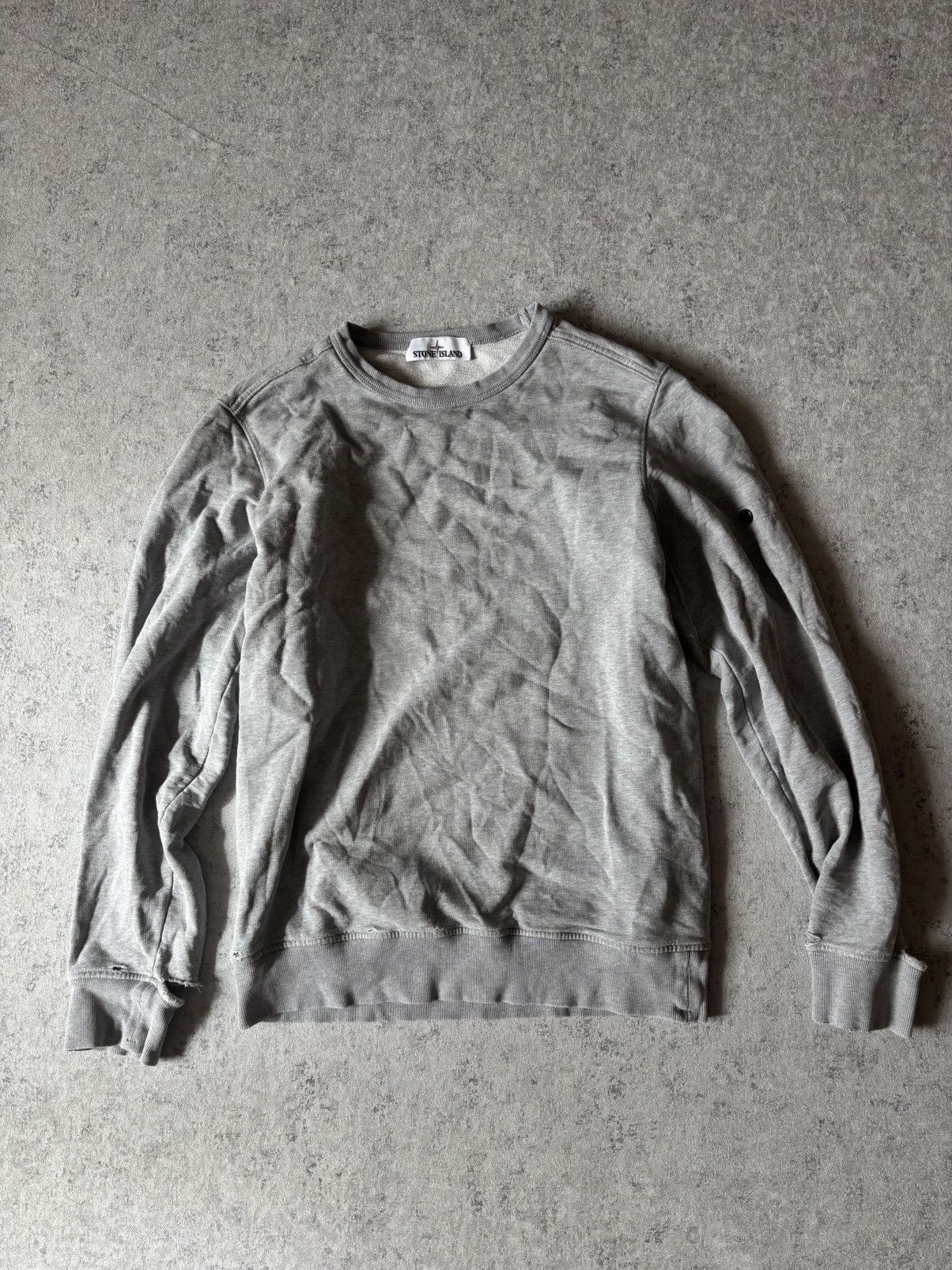 Stone Island × Vintage STONE ISLAND DISTRESSED CREWNECK Size US M / EU 48-50 / 2 - 1 Thumbnail