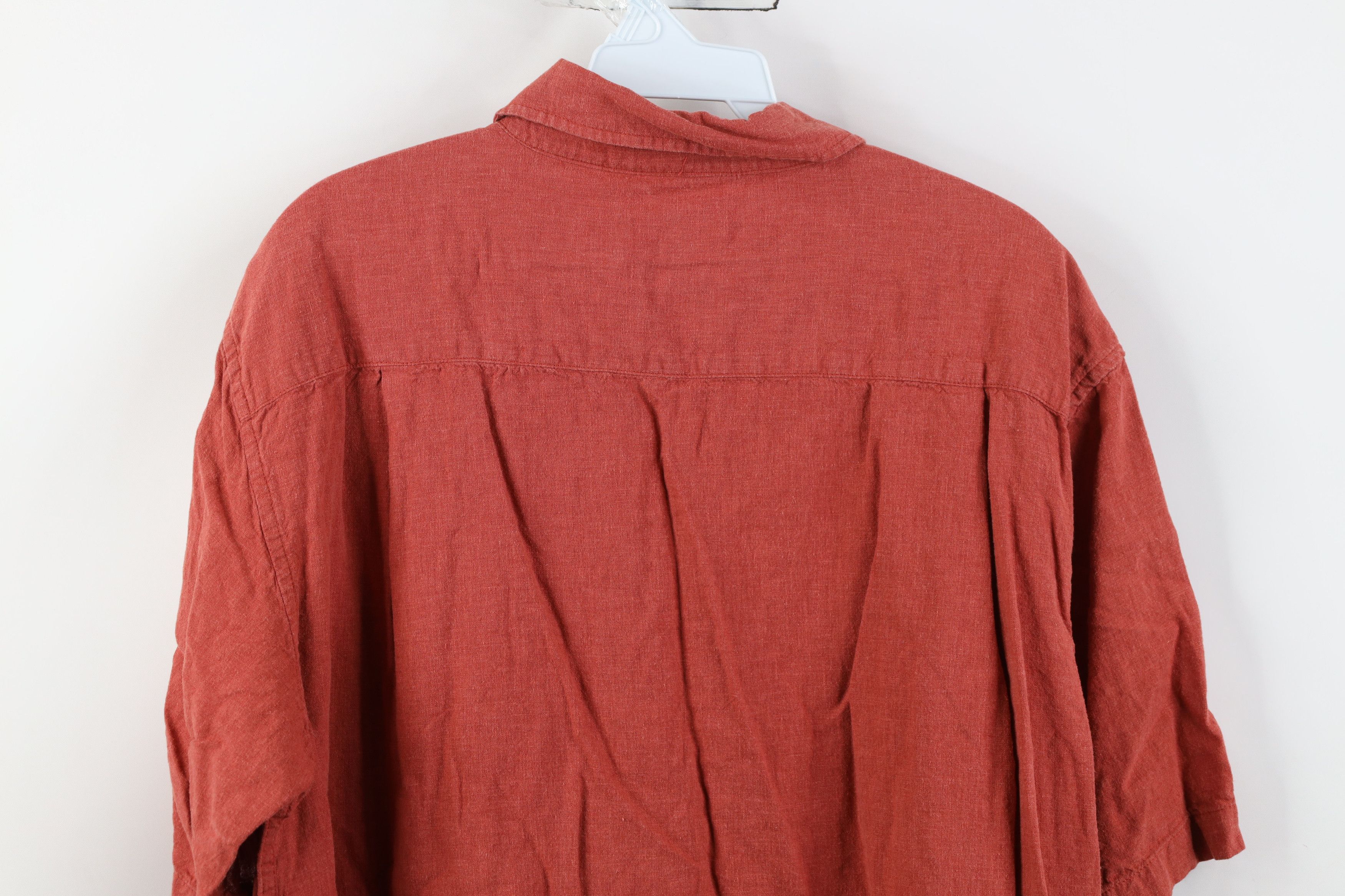 Orvis Vintage Y2K Orvis Blend Short Sleeve Button Shirt Orange Size US L / EU 52-54 / 3 - 12 Thumbnail