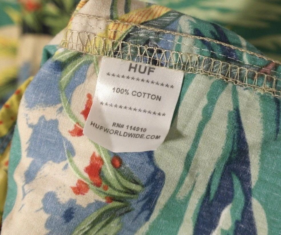 Huf Huf Men's M Hawaii Button Shirt Short Sleeve Size US M / EU 48-50 / 2 - 7 Thumbnail