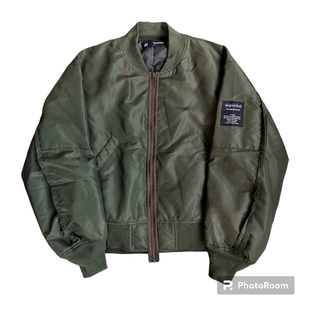 GU UNDERCOVER FREEDOM NOISE MA-1 ジャケット M GU x UNDERCOVER AW21 'Freedom Noise' MA-1 Graphic Bomber – DRIEW