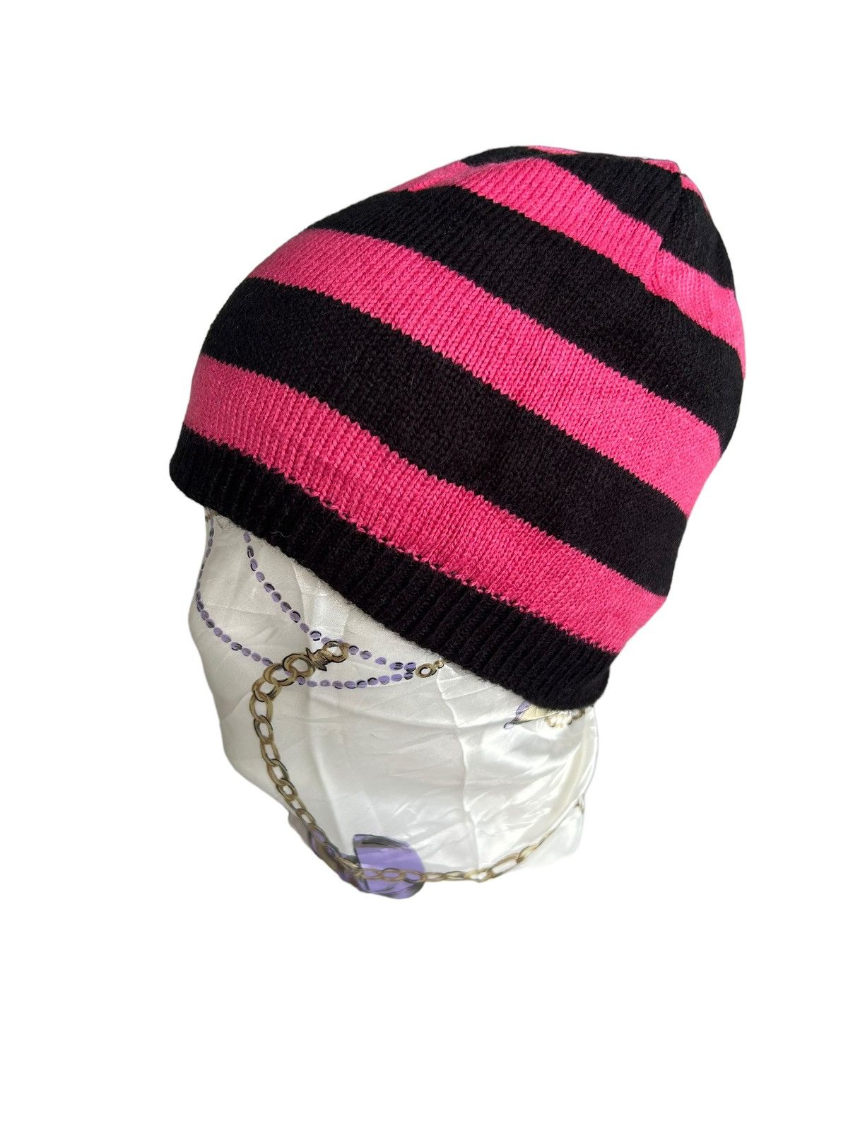 14th Addiction × Japanese Brand Skull Punk Bondage Distressed Reversible Beanie hats ☠️ Size ONE SIZE - 3 Thumbnail