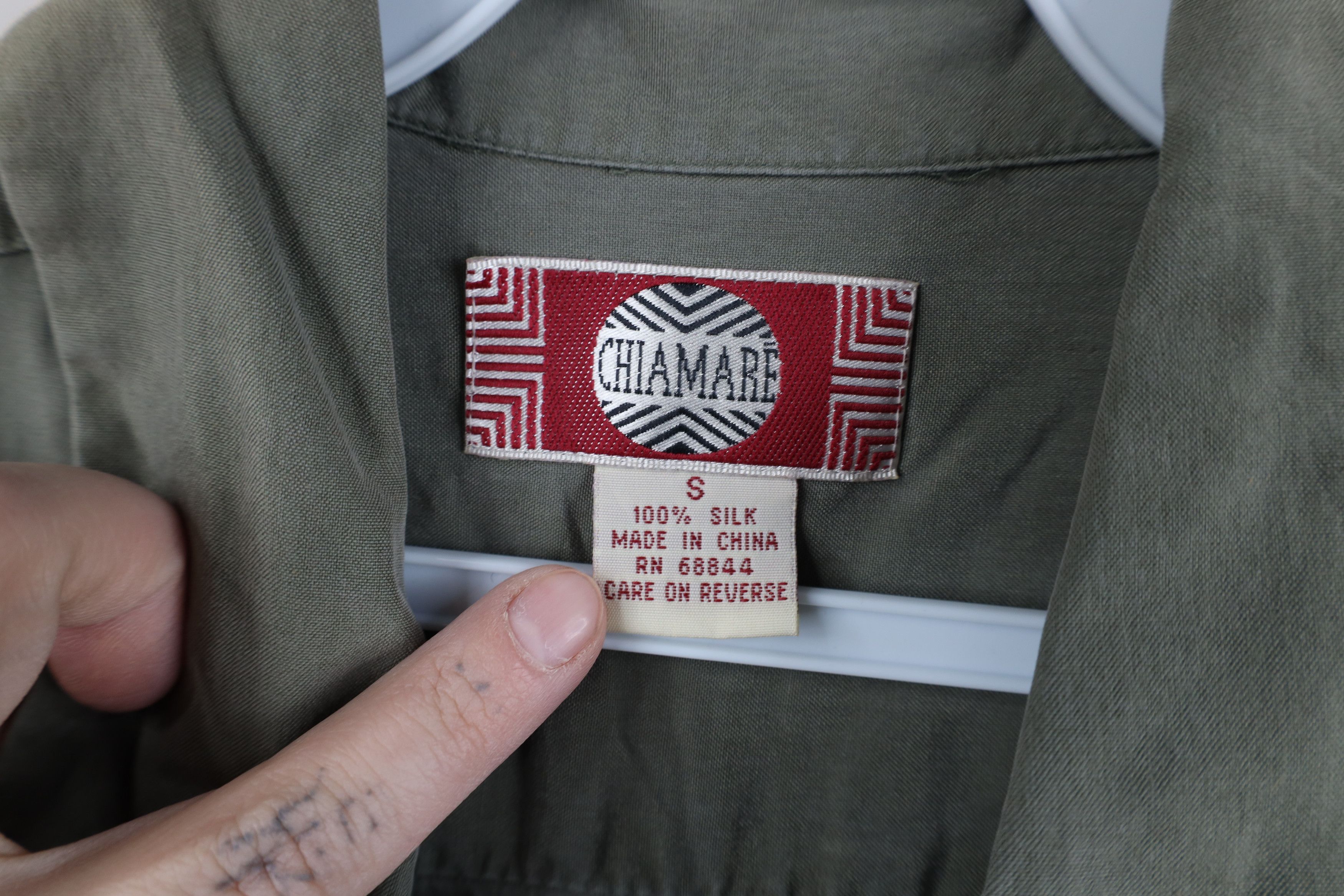 Vintage Vintage 90s Streetwear Collar Board Button Shirt Green Size US S / EU 44-46 / 1 - 9 Thumbnail