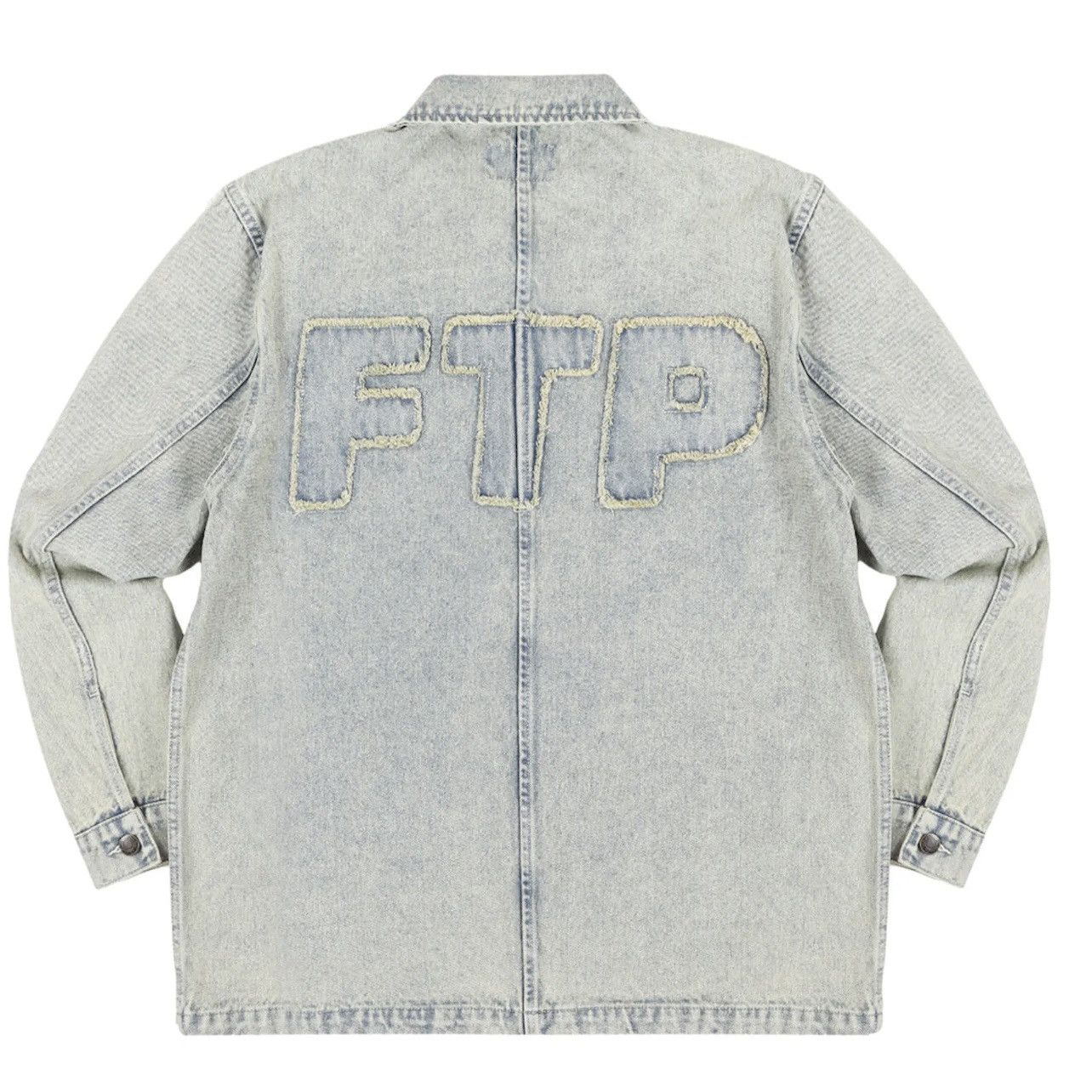 Fuck The Population FTP Frayed Denim Jacket (Sand) Size US XL / EU 56 / 4 - 2 Thumbnail