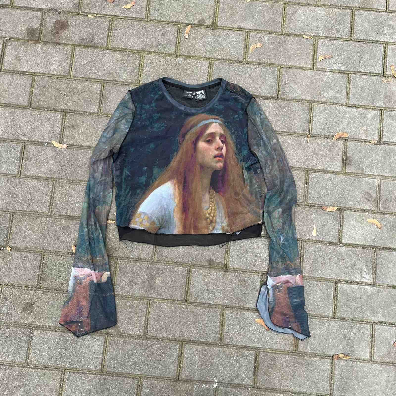 Designer Bershka like JPG Art Full-Print Long Sleeve Top Size L / US 10 / IT 46 - 1 Thumbnail