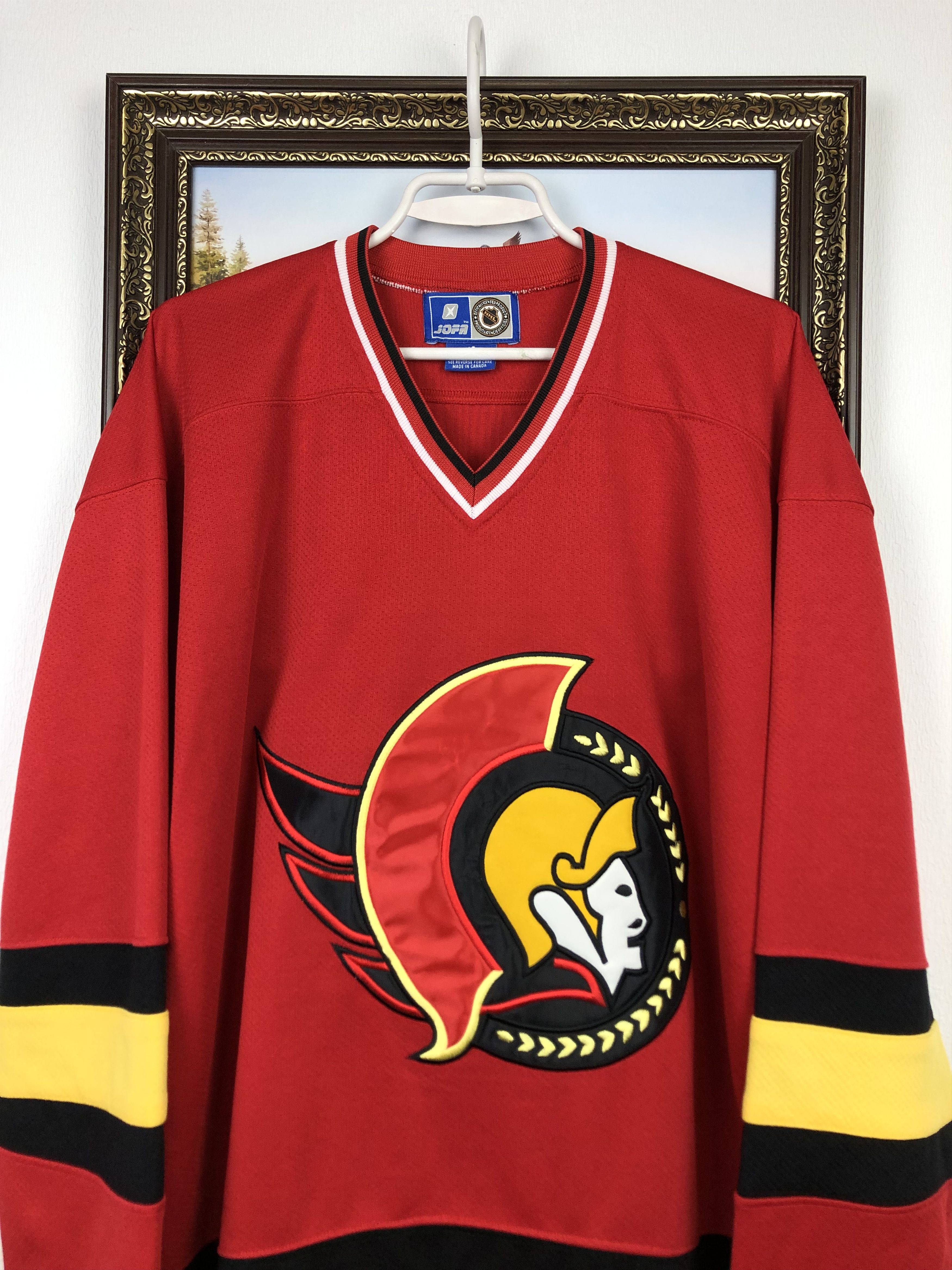 NHL Vintage 90's Ottawa Senators Hockey Jersey NHL Red Shirt Size US M / EU 48-50 / 2 - 2 Thumbnail