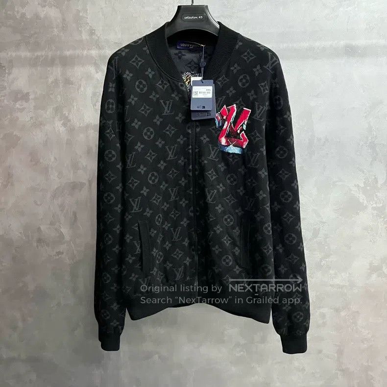Louis Vuitton Louis Vuitton Latest Black Full Print Zip Tunic Jacket Size US XXL / EU 58 / 5 - 1 Thumbnail