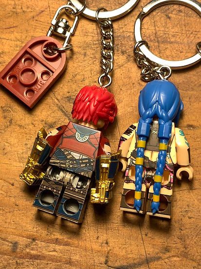 Cartoon Network × Handmade irritated studio arcane jinx vi anime keychain minifigure Size ONE SIZE - 7 Thumbnail