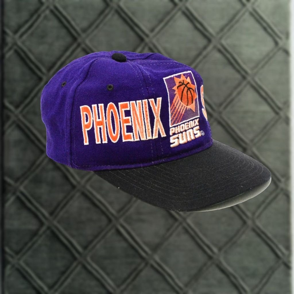 VINTAGE 1990s Phoenix Suns NBA Snapback Hat Mens One Size Purple - Main Image