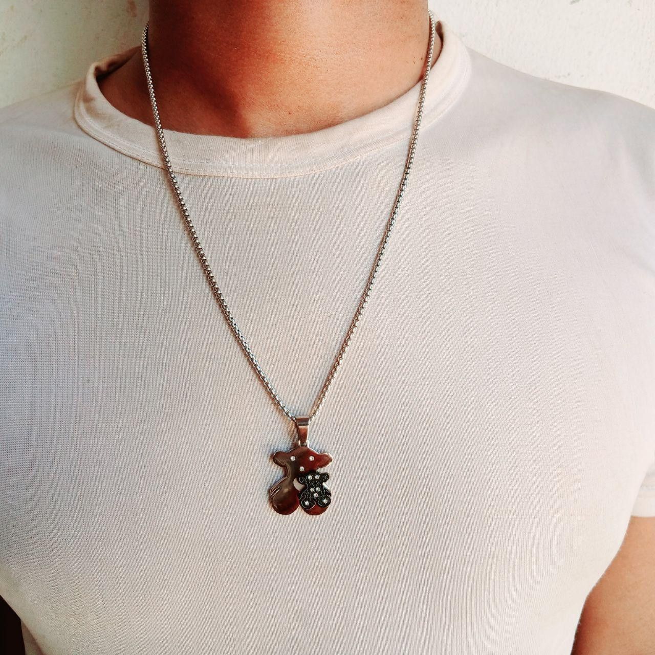 Other Retro Silver Color Metal Chain Pendant Necklace Size ONE SIZE - 3 Thumbnail