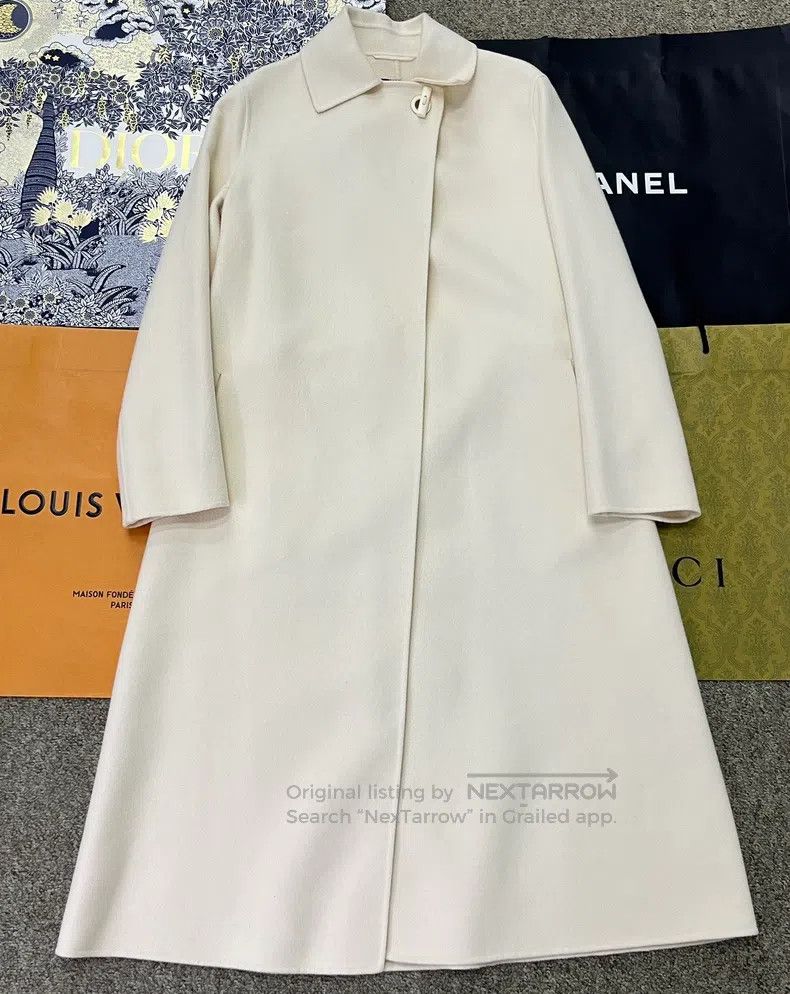 Loro Piana LORO PIANA White Cashmere Long Coat Size XS / US 0-2 / IT 36-38 - 1 Thumbnail