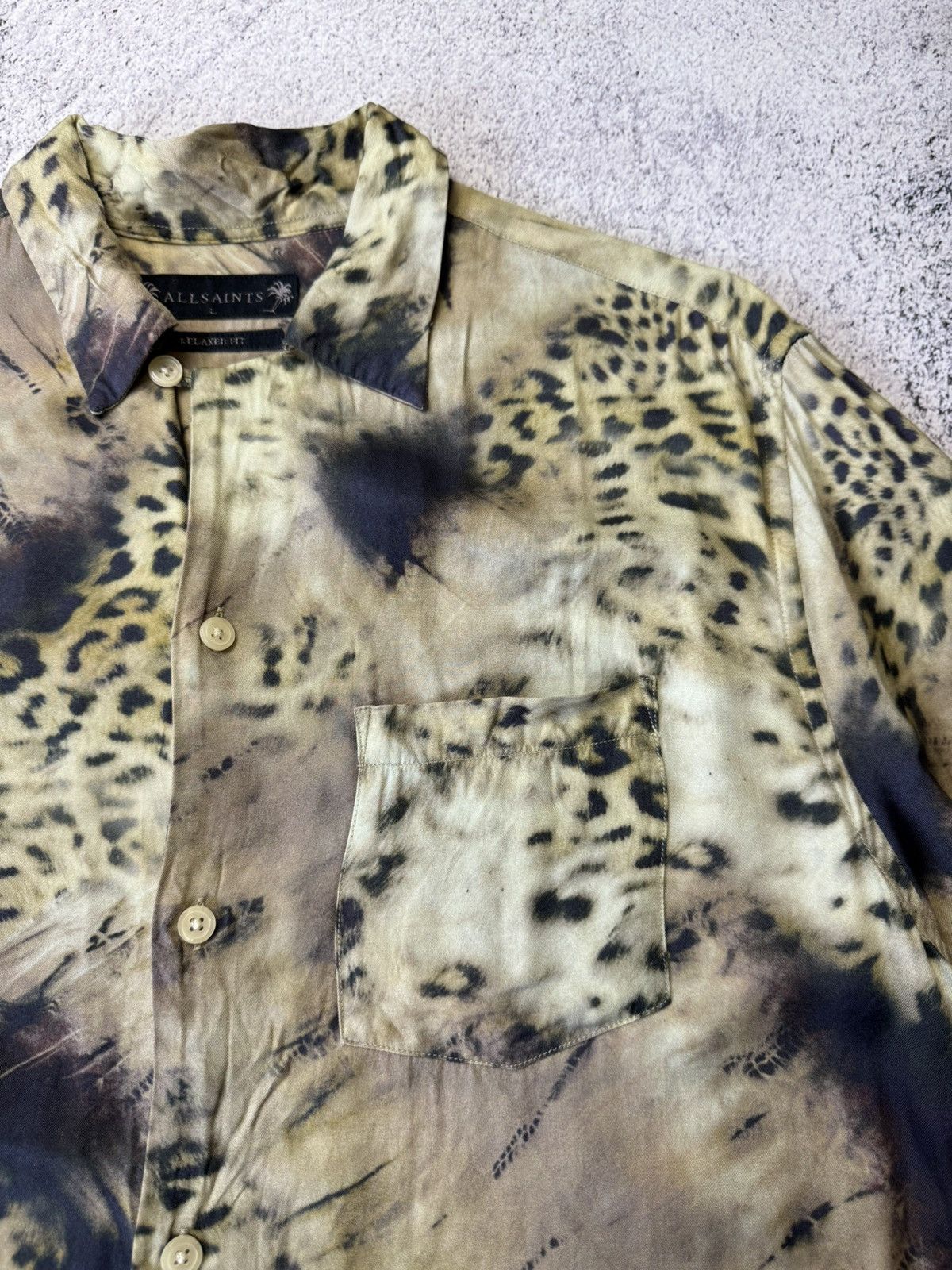 Allsaints Designer Allsaints AWA Leopard Hawaii crazy oversize shirt Size US L / EU 52-54 / 3 - 11 Thumbnail