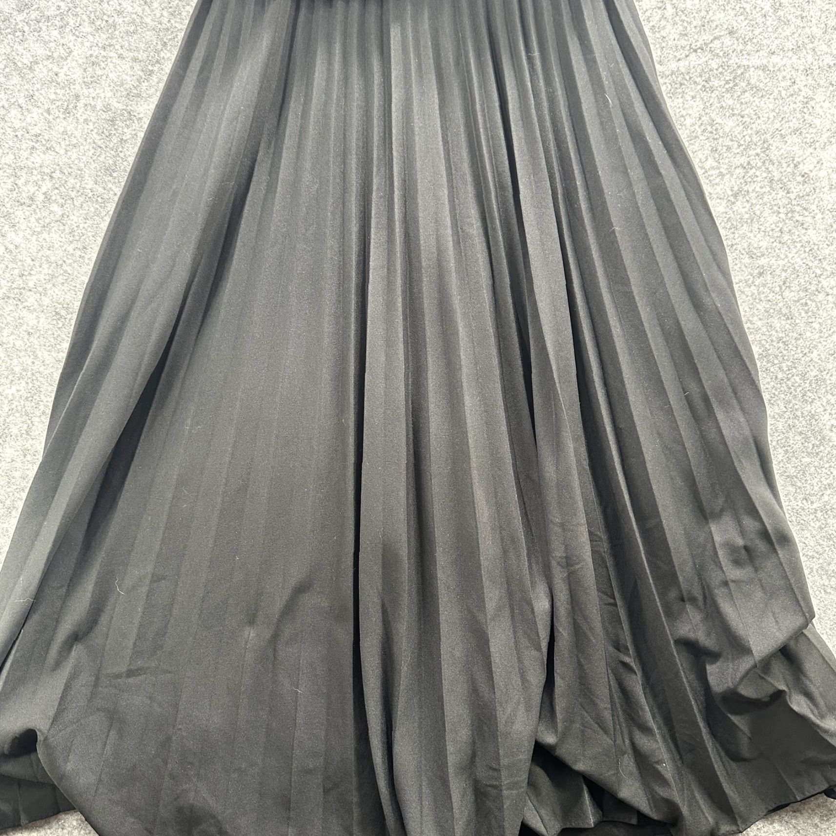 Vintage VINTAGE Black Pleated Maxi Dress Womens Large Spaghetti Strap Lace Blouson Evening Formal Size M / US 6-8 / IT 42-44 - 4 Thumbnail