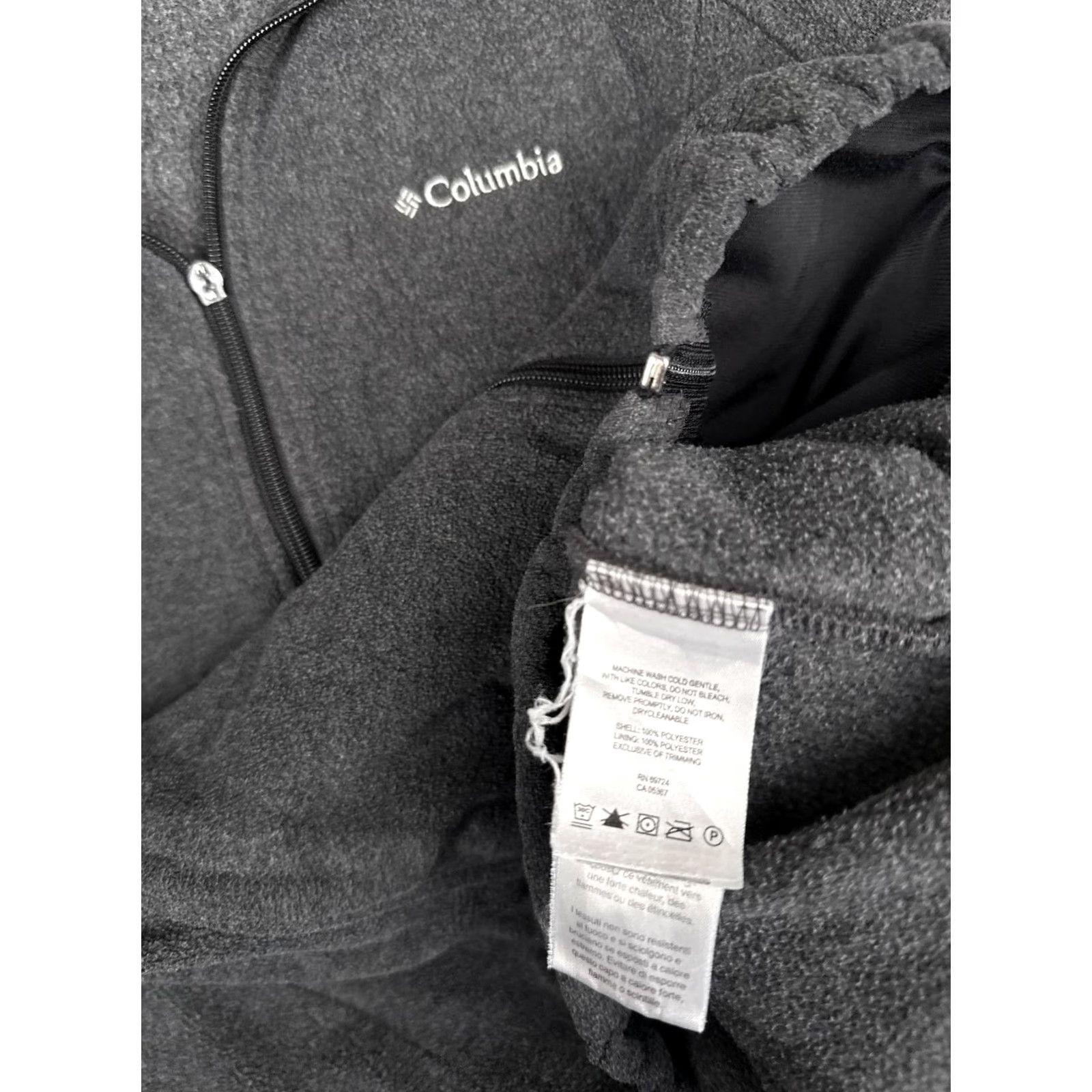 Vintage Columbia Fleece Jacket Womens Large Gray Full Zip Pockets Drawcord Hem Warm Size L / US 10 / IT 46 - 7 Thumbnail