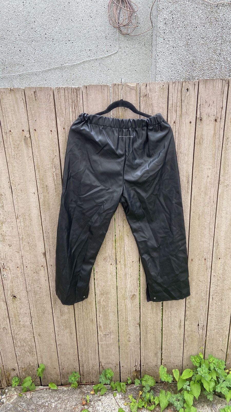 MM6 × Maison Margiela MM6 Maison Martin Margiela Black Faux Leather Pants Size 27" / US 4 / IT 40 - 2 Thumbnail