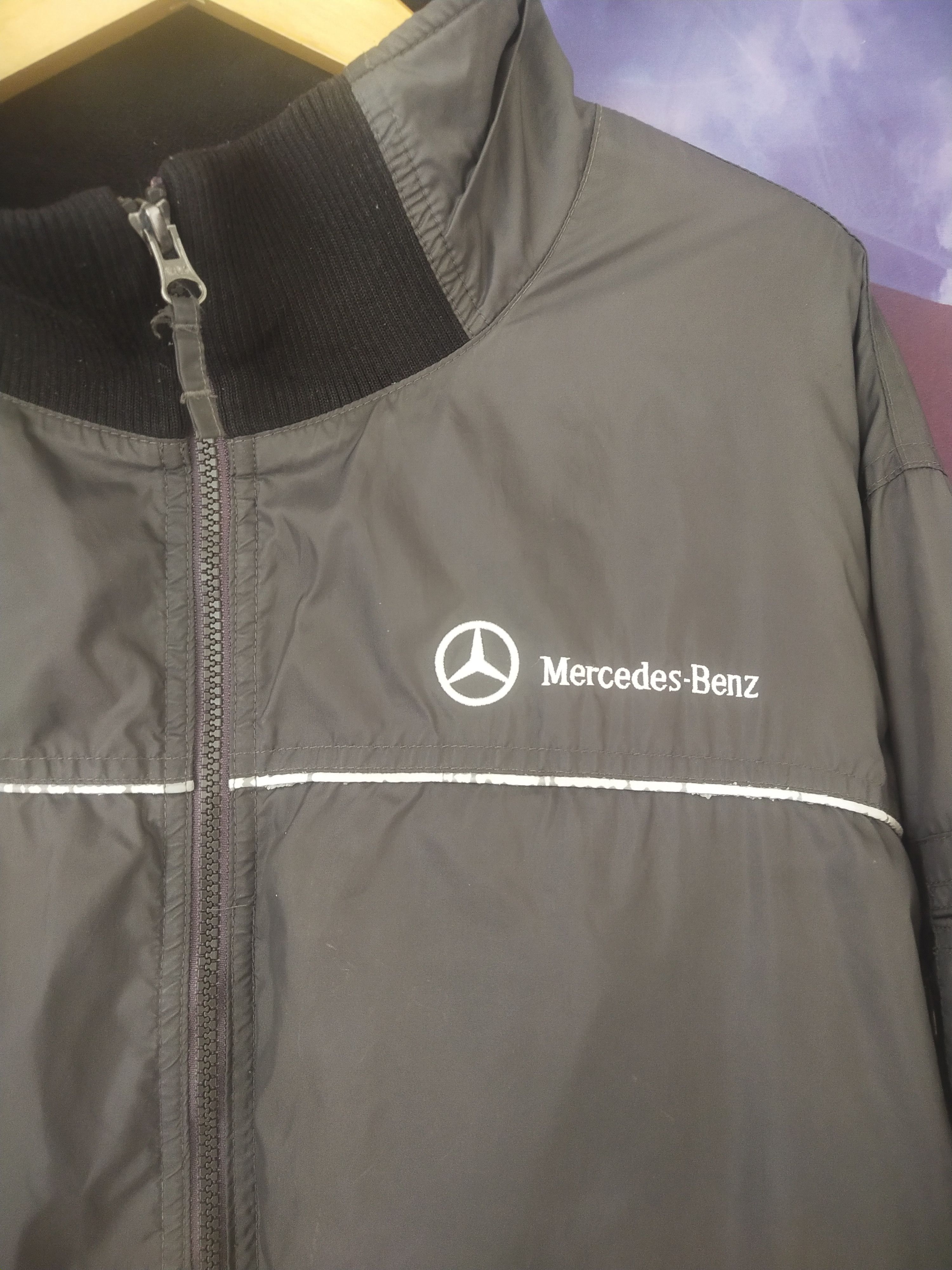 Mercedes-Benz Mercedes-Benz Black Nylon Padded Bomber Jacket Size US L / EU 52-54 / 3 - 2 Thumbnail