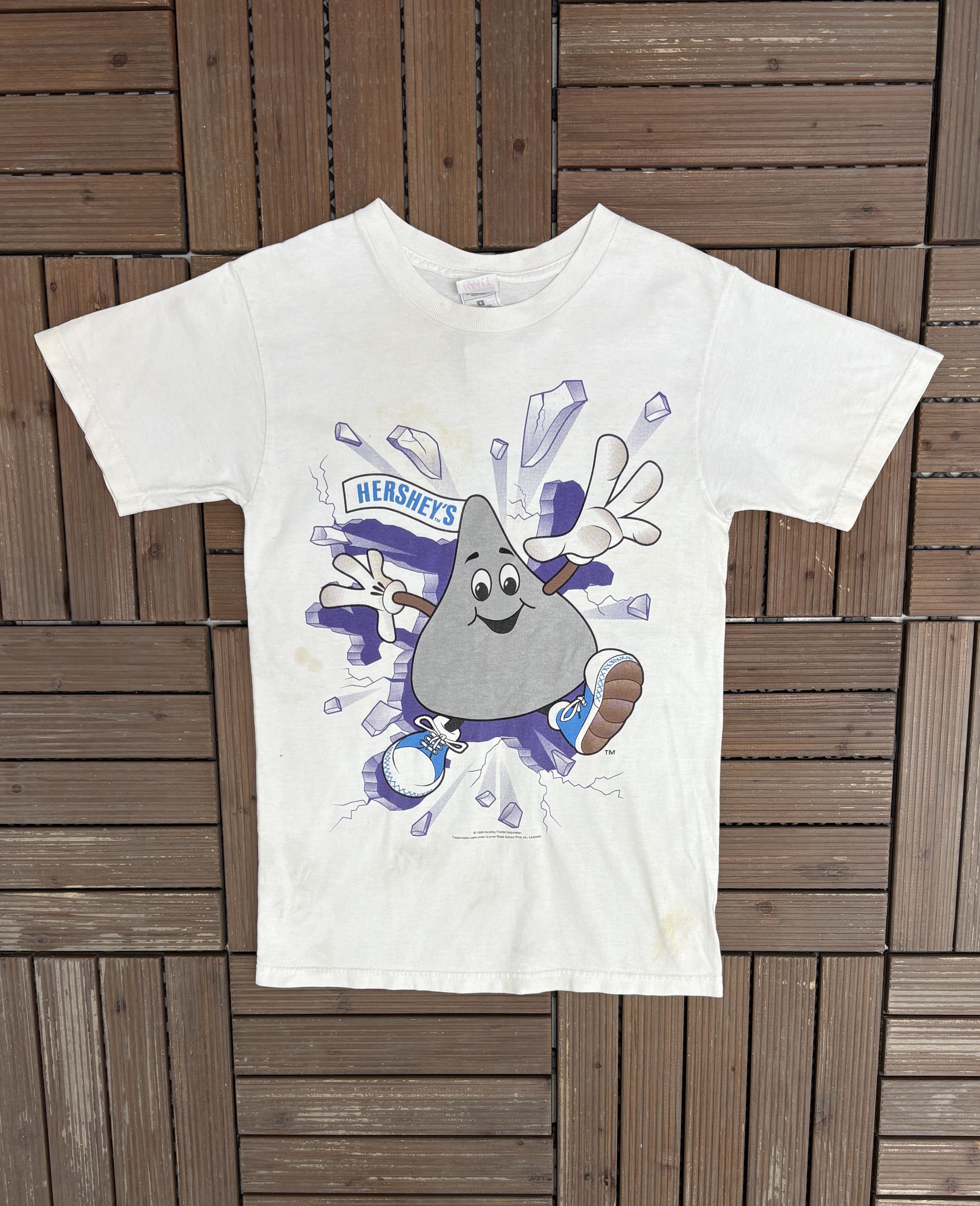Vintage Hershey's Kisses Breakthrough Vintage White T-Shirt Tee Size US S / EU 44-46 / 1 - 1 Thumbnail