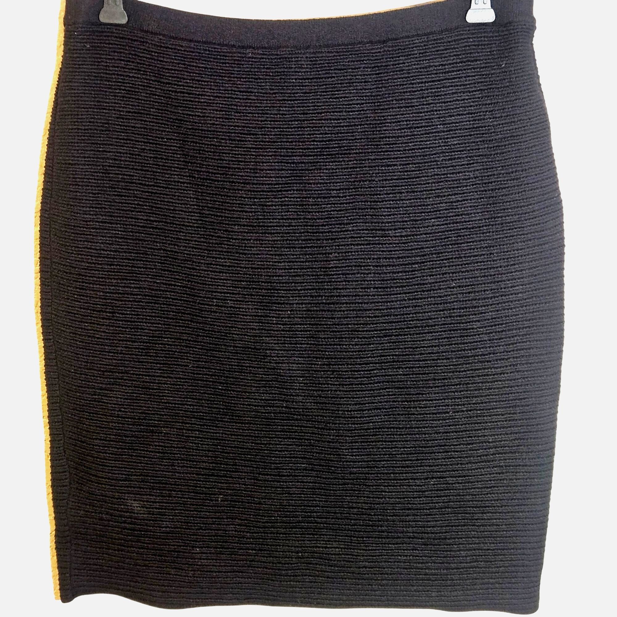 Eileen Fisher Eileen Fisher Women Black Knit MINI Pencil Skirt S Wool Quie Size 27" / US 4 / IT 40 - 3 Thumbnail