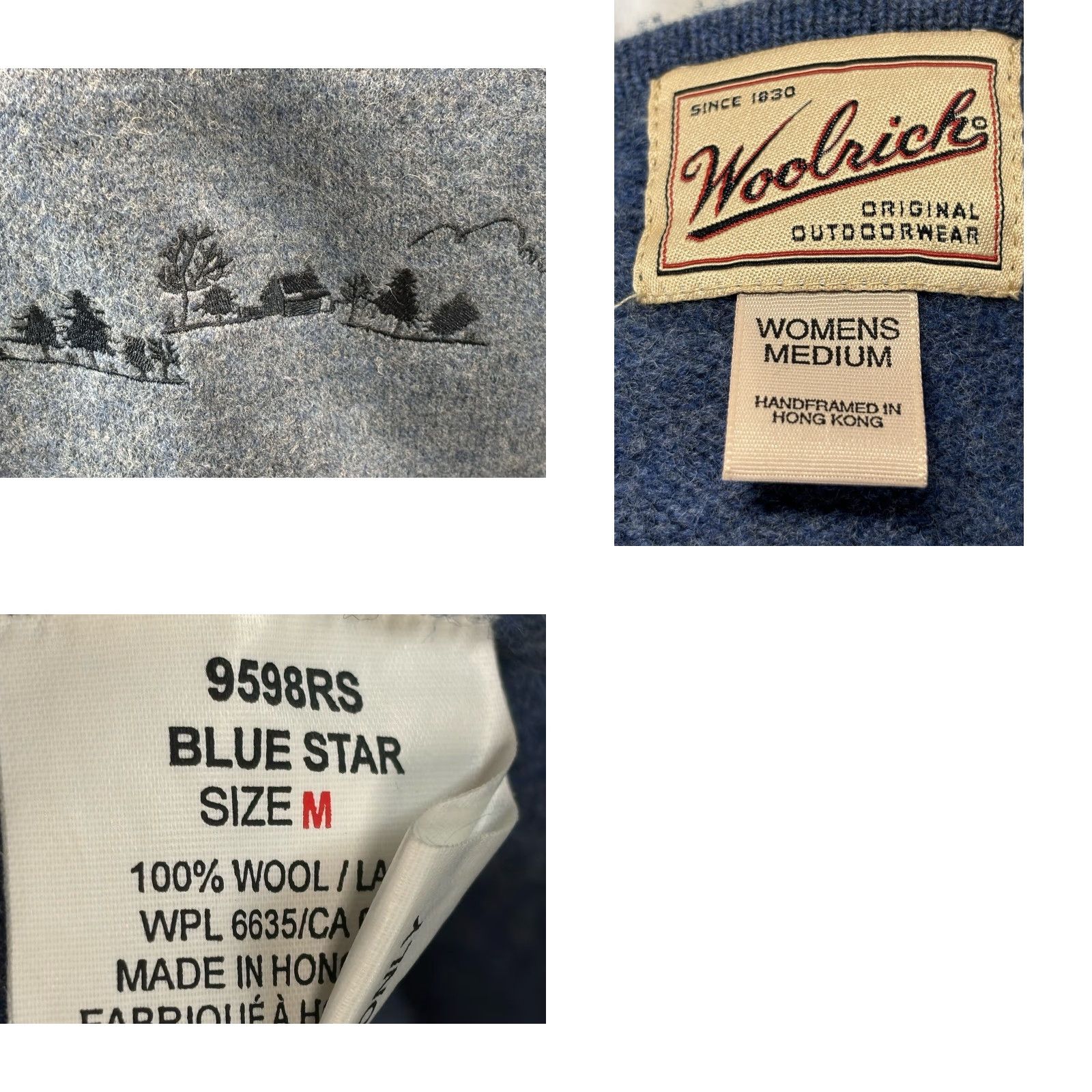 Vintage VINTAGE Woolrich Cardigan Sweater Women M Blue Wool Knit Latch Closures Size M / US 6-8 / IT 42-44 - 8 Thumbnail