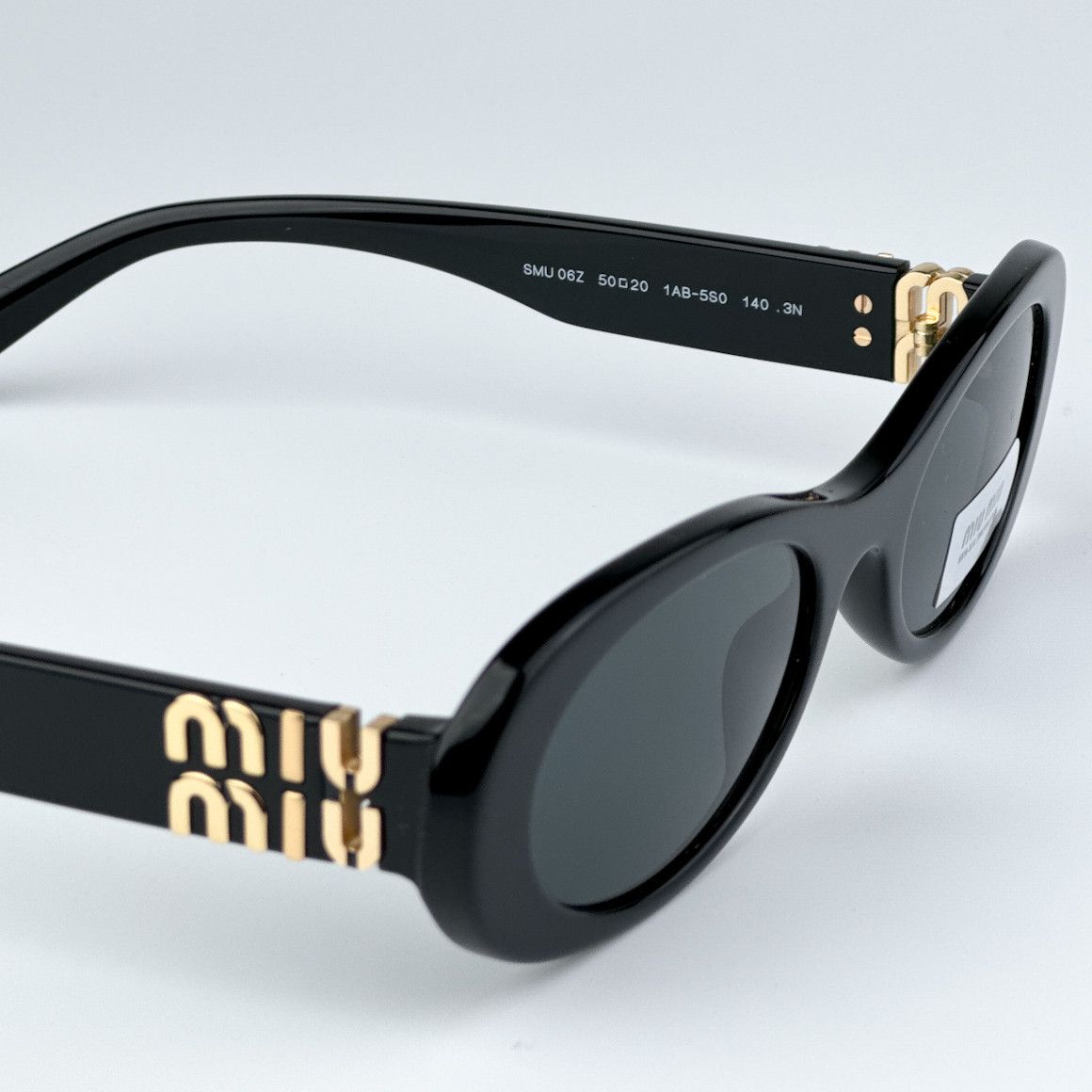 Miu Miu NEW Miu Miu MU06ZS 1AB5S0 GLIMPSE Oval Unisex Sunglasses Size ONE SIZE - 7 Thumbnail