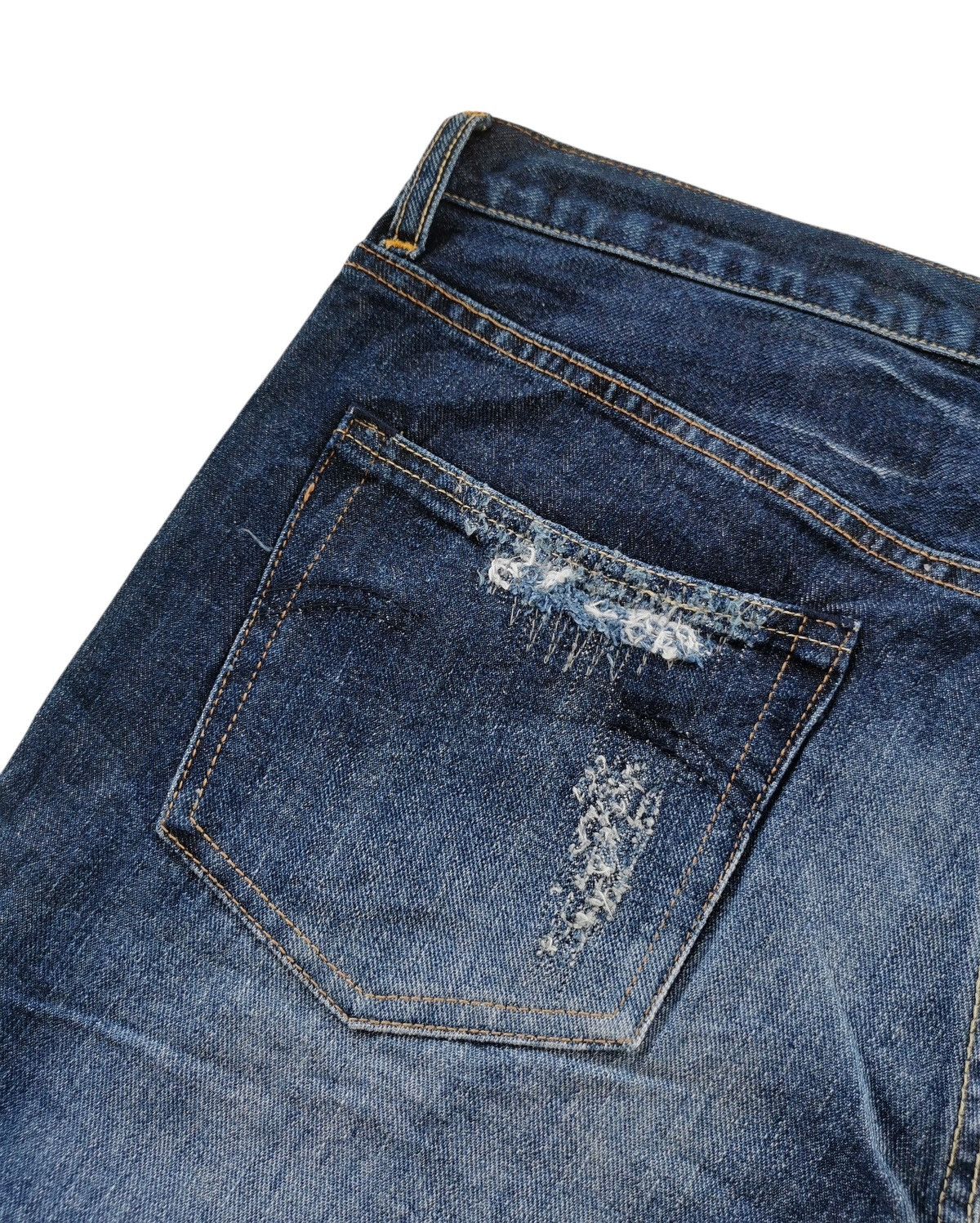 Kapital Vintage Rock Wood Patches Faded Jeans Size US 34 / EU 50 - 5 Thumbnail