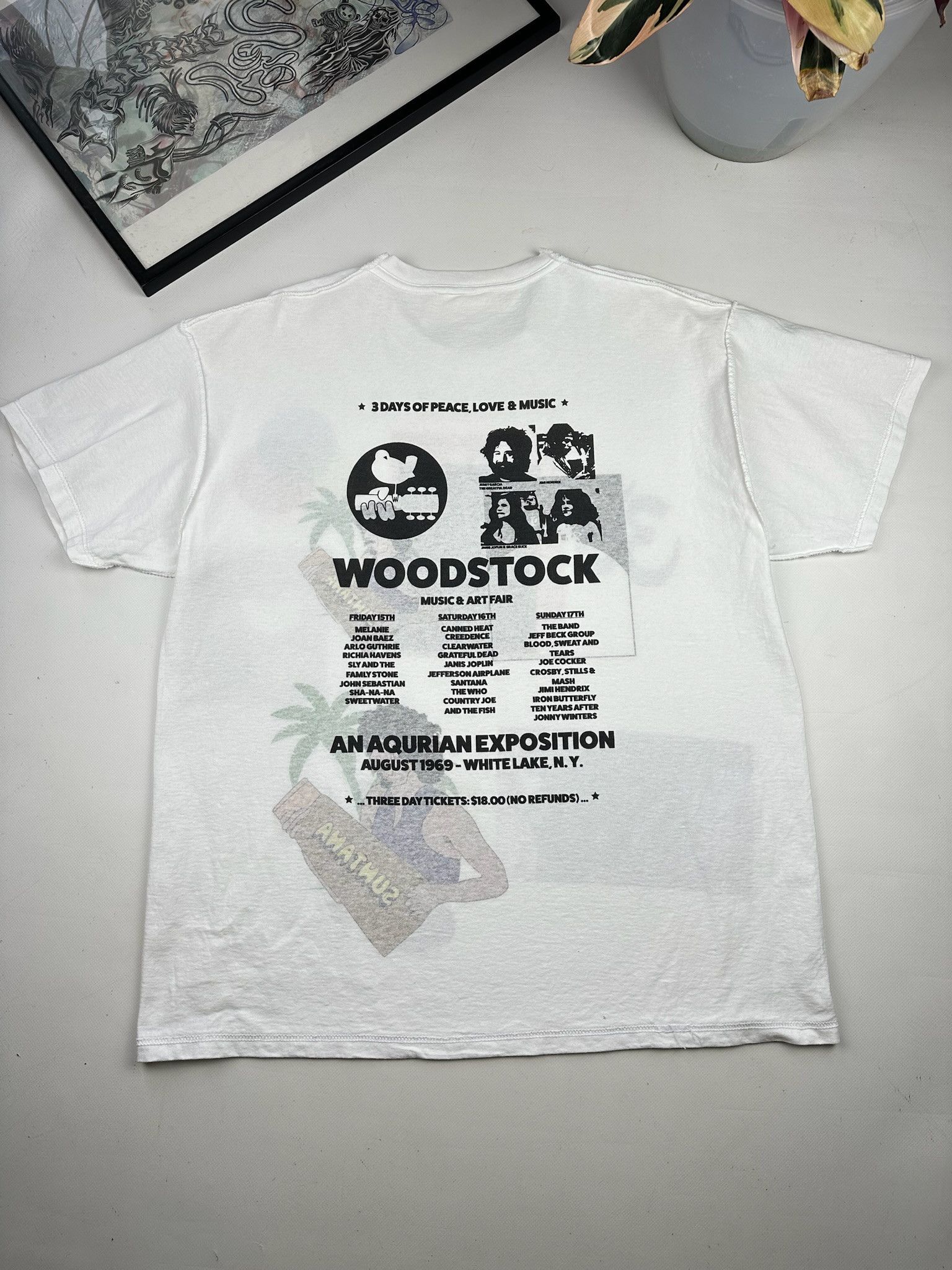 Other vintage WOODSTOCK acid drugs tee double sided tee shirt Size US XL / EU 56 / 4 - 2 Thumbnail