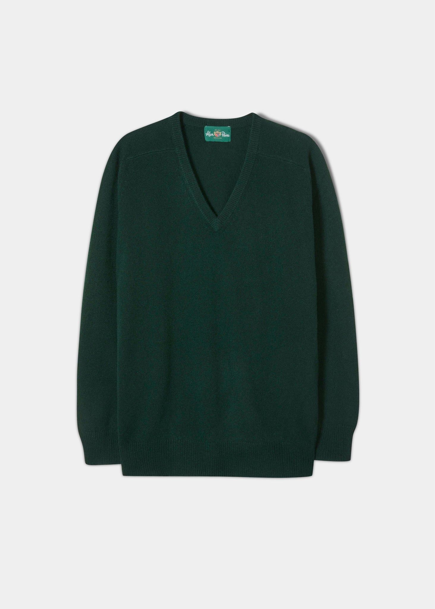 Alan Paine Wool V neck sweater Size US M / EU 48-50 / 2 - 1 Thumbnail