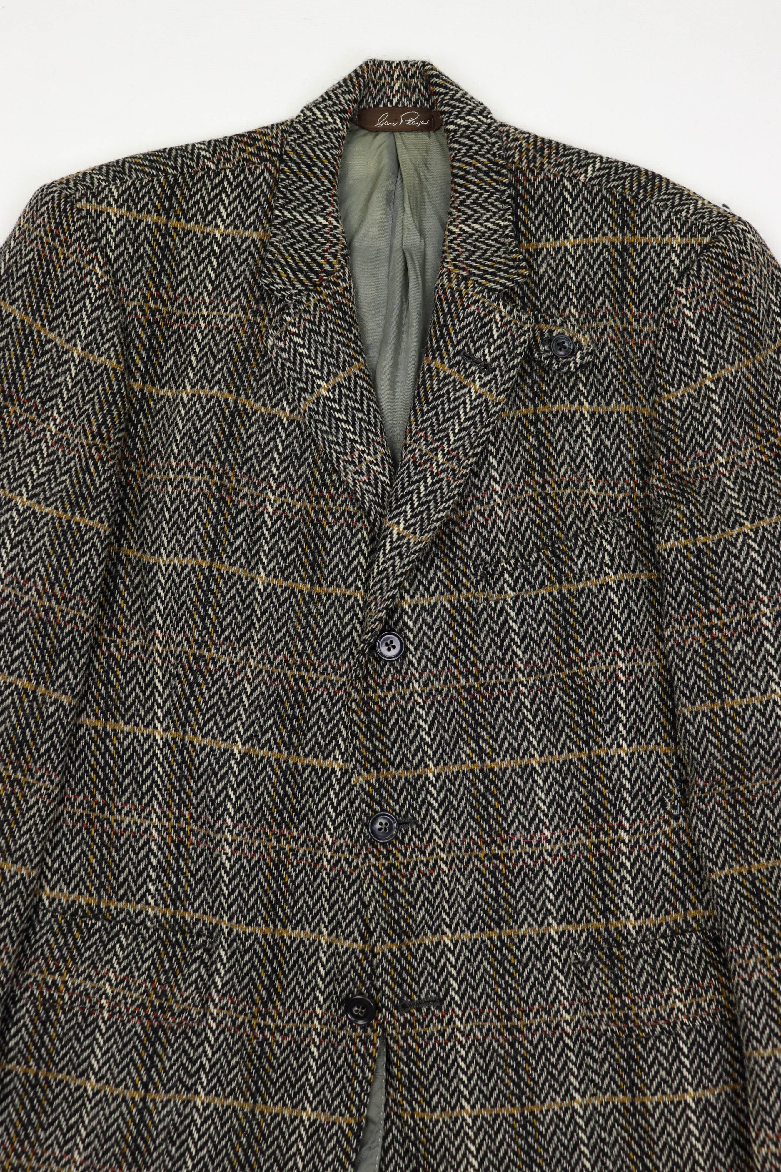 DAKS 80s Vintage DAKS Tartan Heavy Tweed Wool Sport Coat Blazer Size 40R - 3 Thumbnail