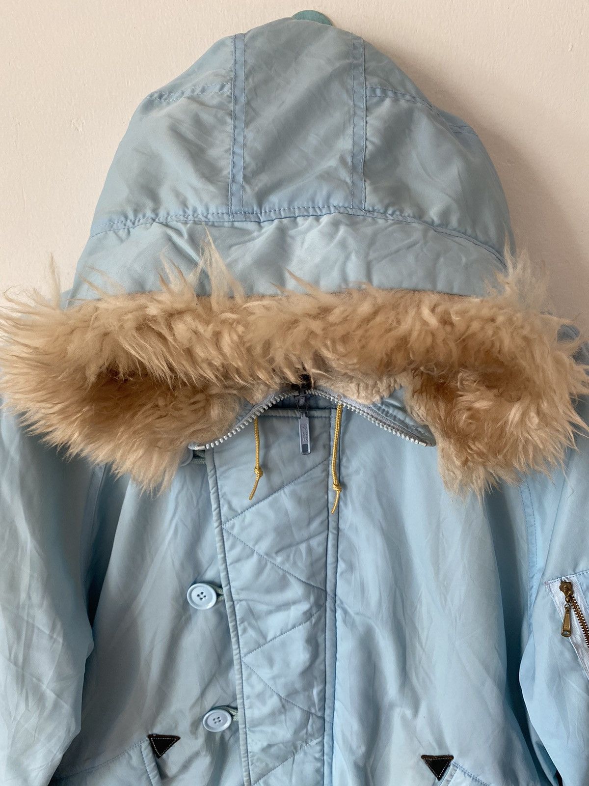Vintage × Wrangler Vintage Wrangler Lining Fur Hood Bomber Style Flight Jacket Size US L / EU 52-54 / 3 - 9 Thumbnail
