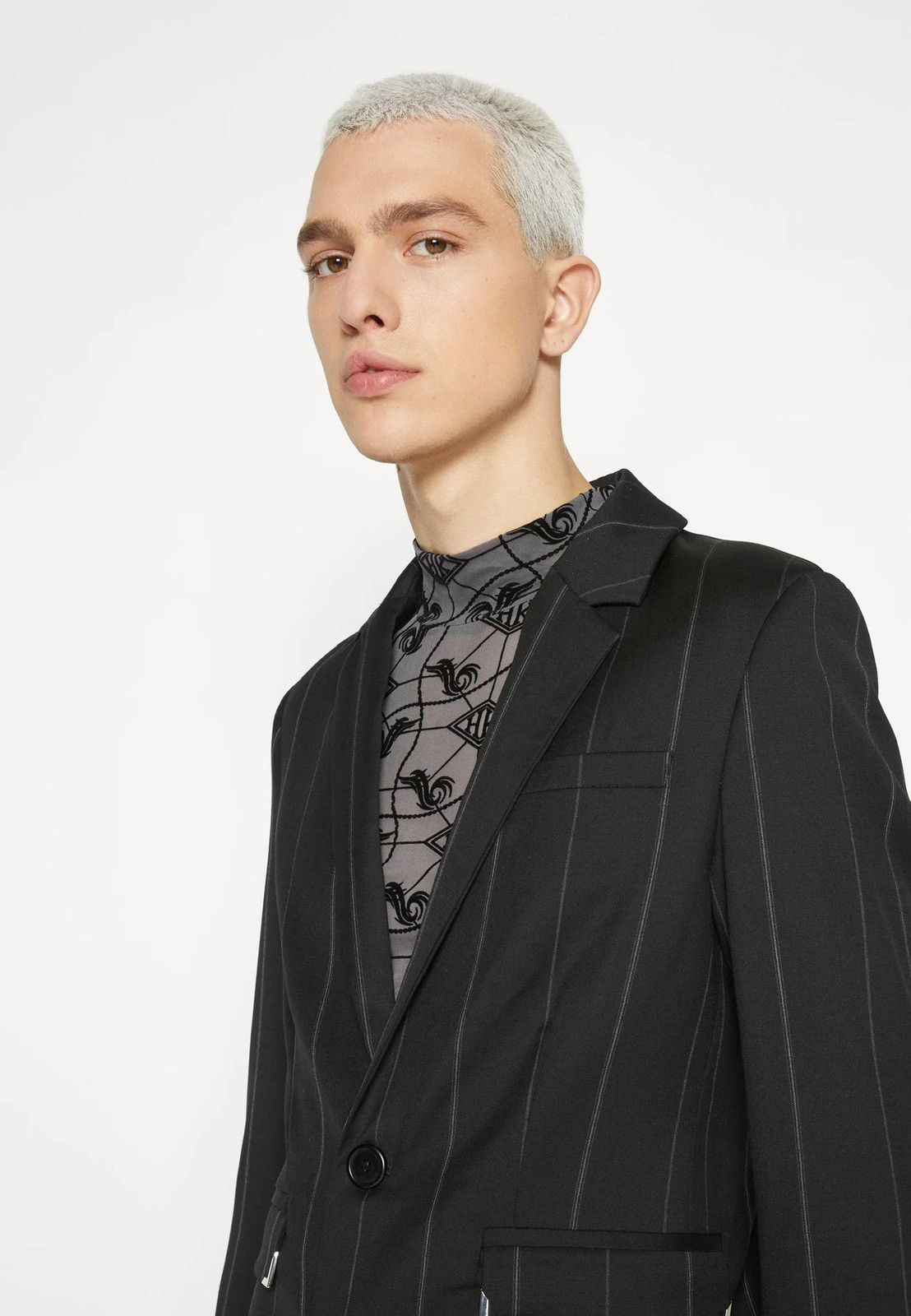 Han Kjobenhavn !DS! AW22 Han Kjobenhavn Sharped Striped Black Blazer Size US L / EU 52-54 / 3 - 7 Thumbnail