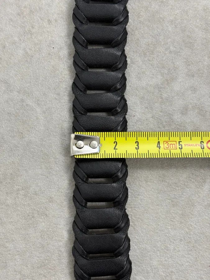 Emporio Armani 2010s Emporio Armani Black Leather Bracelet Size ONE SIZE - 9 Thumbnail