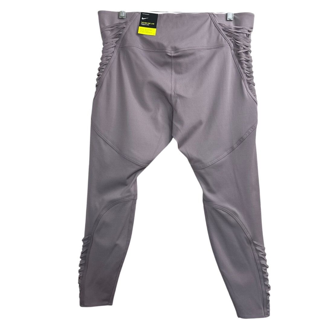 Nike Nike Dri-Fit One Luxe Lace Leggings In Purple Women's Plus Size 38" / US 16 / IT 52 - 5 Thumbnail