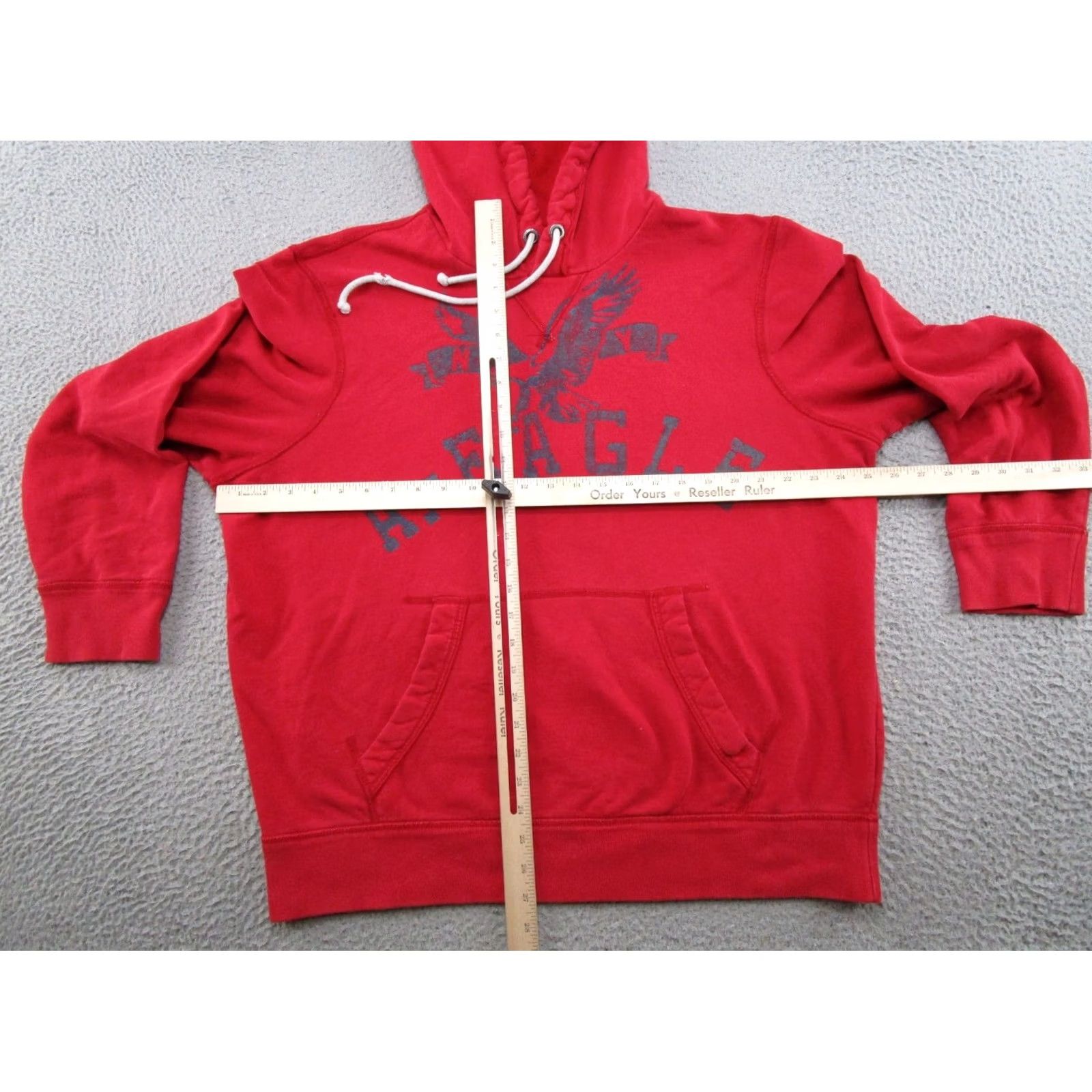 American Eagle Outfitters VTG American Eagle Outfitters Hoodie Pullover Sweatshirt Red XL Mens Grunge Skater All Seasons Winter Fall Spring Crew Neck Fleece Cotton Long Sleeve Size US XL / EU 56 / 4 - 5 Thumbnail