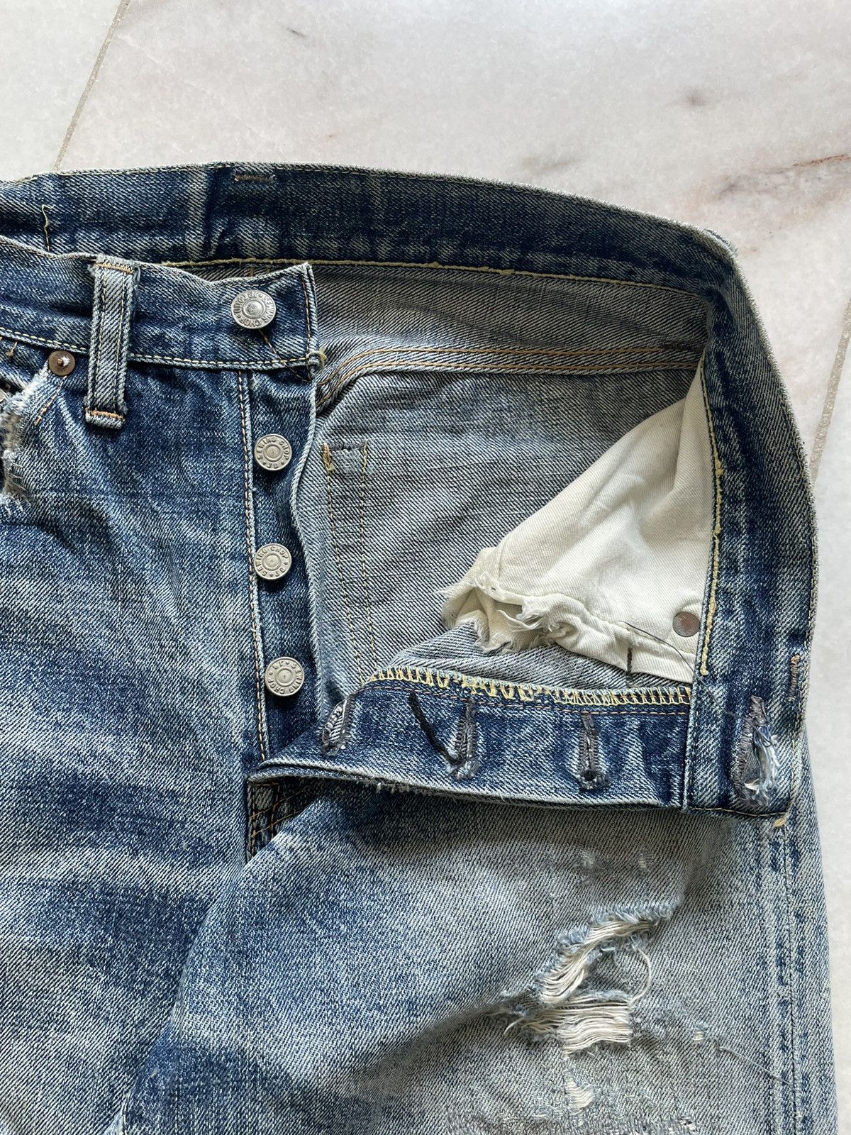 Vintage Vintage Sewing Chop Japanese Brand Selvedge Boro Jeans Size US 28 / EU 44 - 8 Thumbnail