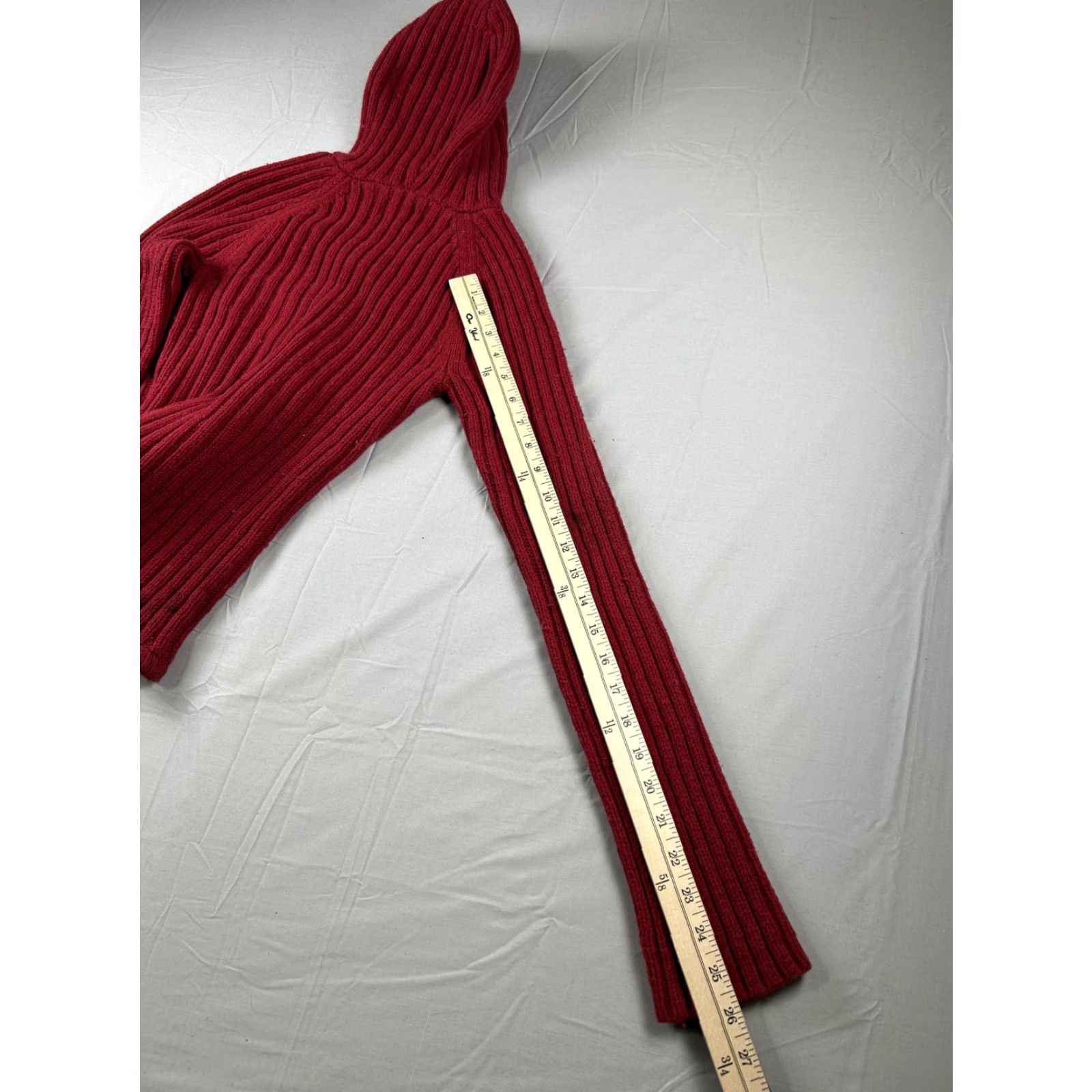 Abercrombie & Fitch VINTAGE Abercrombie & Fitch Sweater Womens XL Hooded Knit Pullover Red Size XL / US 12-14 / IT 48-50 - 8 Thumbnail