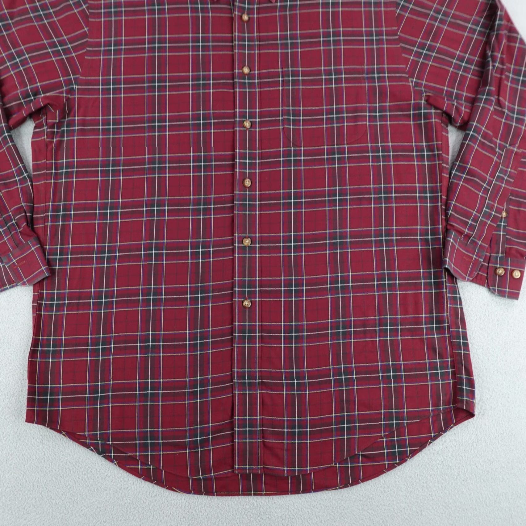 Brooks Brothers VINTAGE Brooks Brothers Shirt Mens M Red Green Tartan Plaid Non Iron 346 Button-Up Cotton Regular Collar-Down Pockets long Sleeve Size US M / EU 48-50 / 2 - 4 Thumbnail