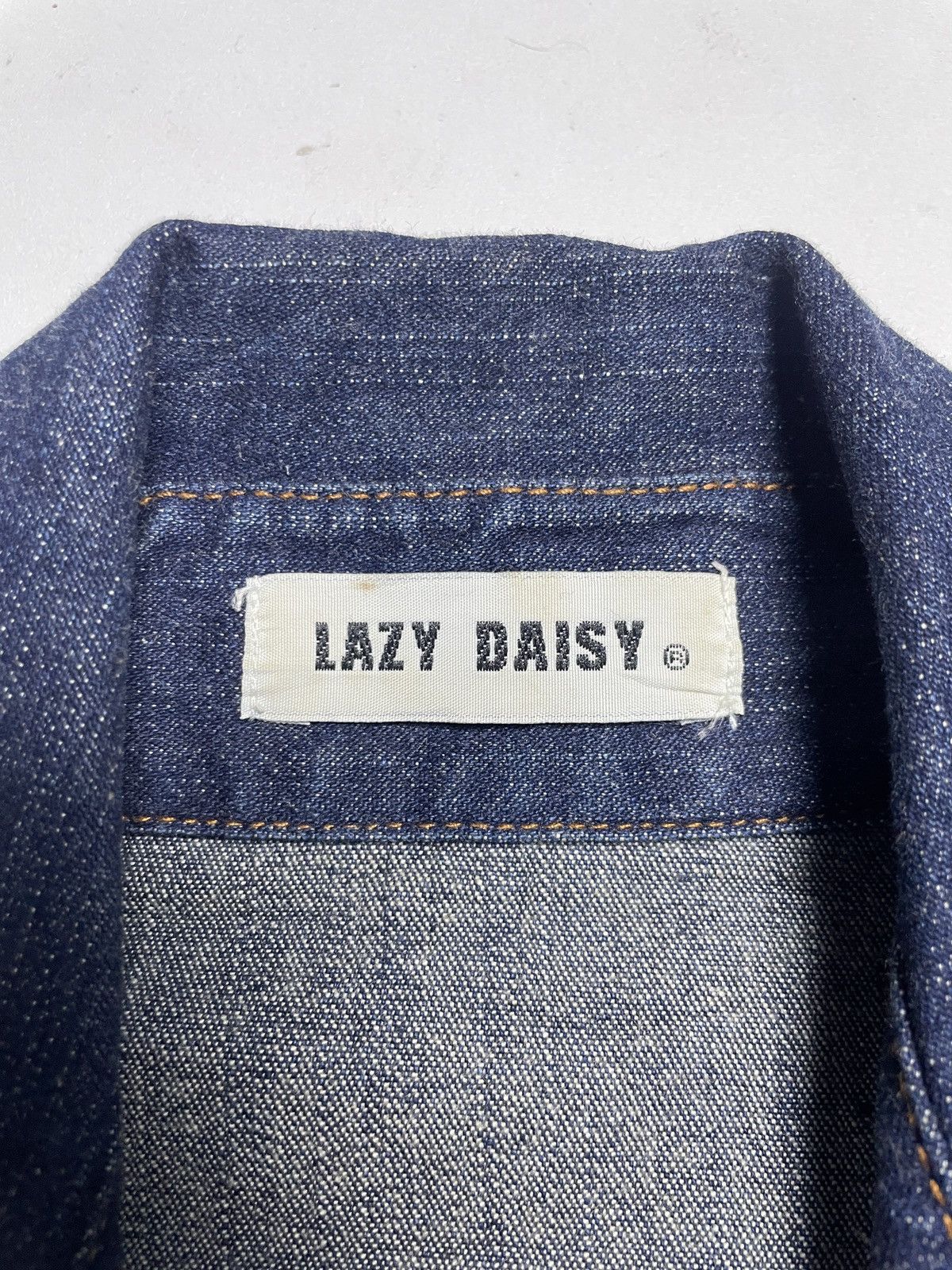 Angel Blue 2000’s Lazy Daisy - Asymmetrical Bikers Crop Denim Jacket Size M / US 6-8 / IT 42-44 - 9 Thumbnail