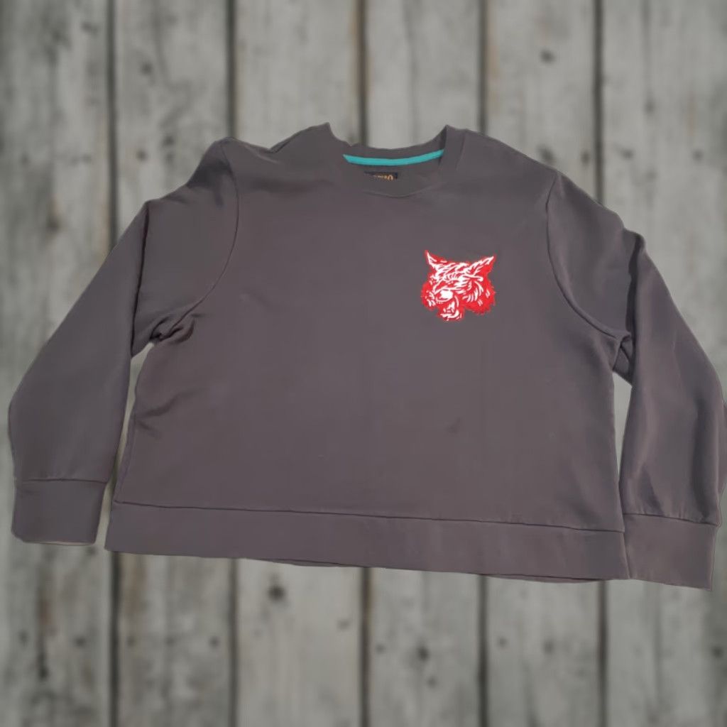 Vintage Sendero Provisions Sweatshirt Women’s 2XL Pullover Gray Embroidered Bobcat Size XXL / US 16-18 / IT 52-54 - 1 Thumbnail