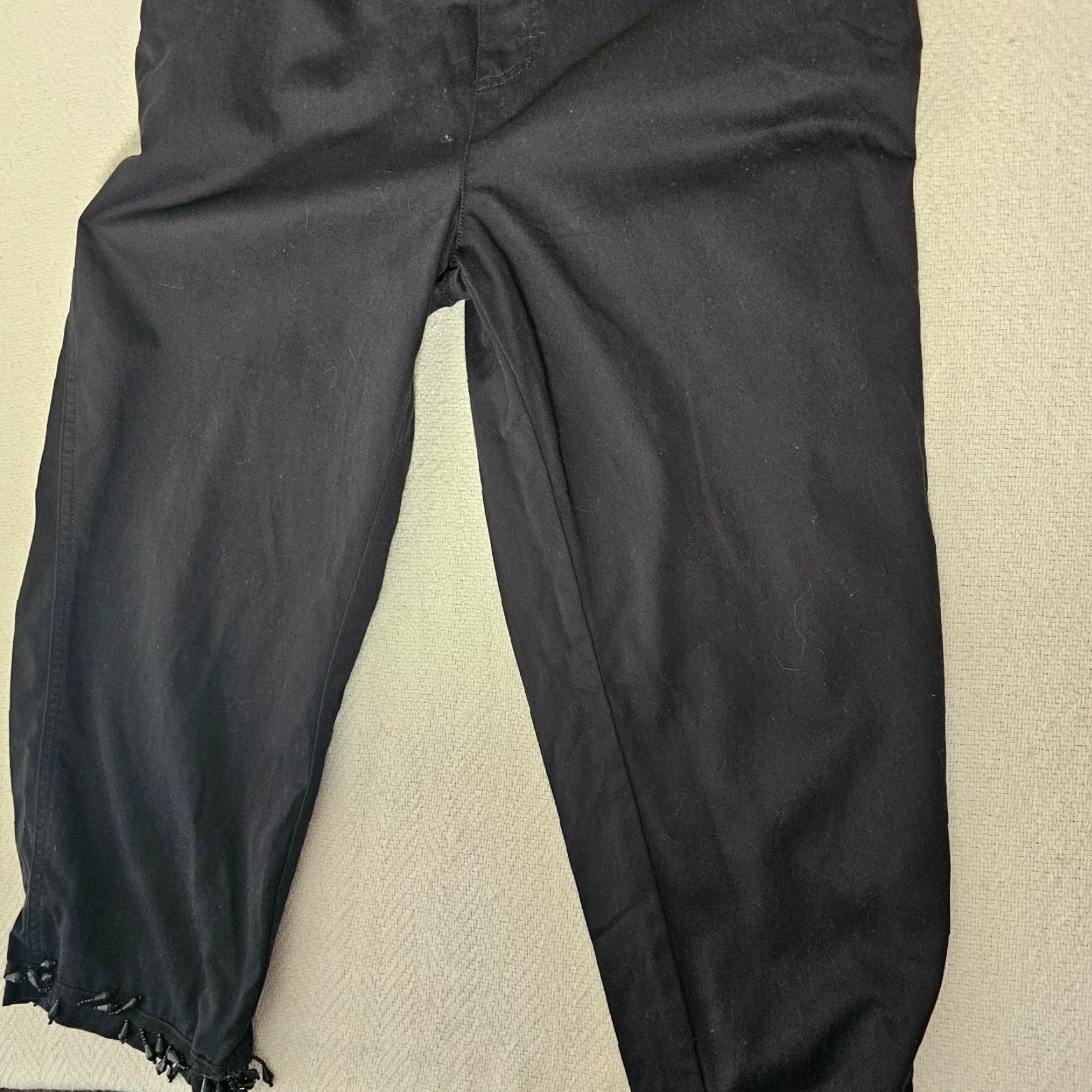 Cherokee VINTAGE Cherokee Cropped Overalls Black Denim Zebra Patch Jeweled Legs M Jeans Women Cropped Style Size 32" / US 10 / IT 46 - 2 Thumbnail