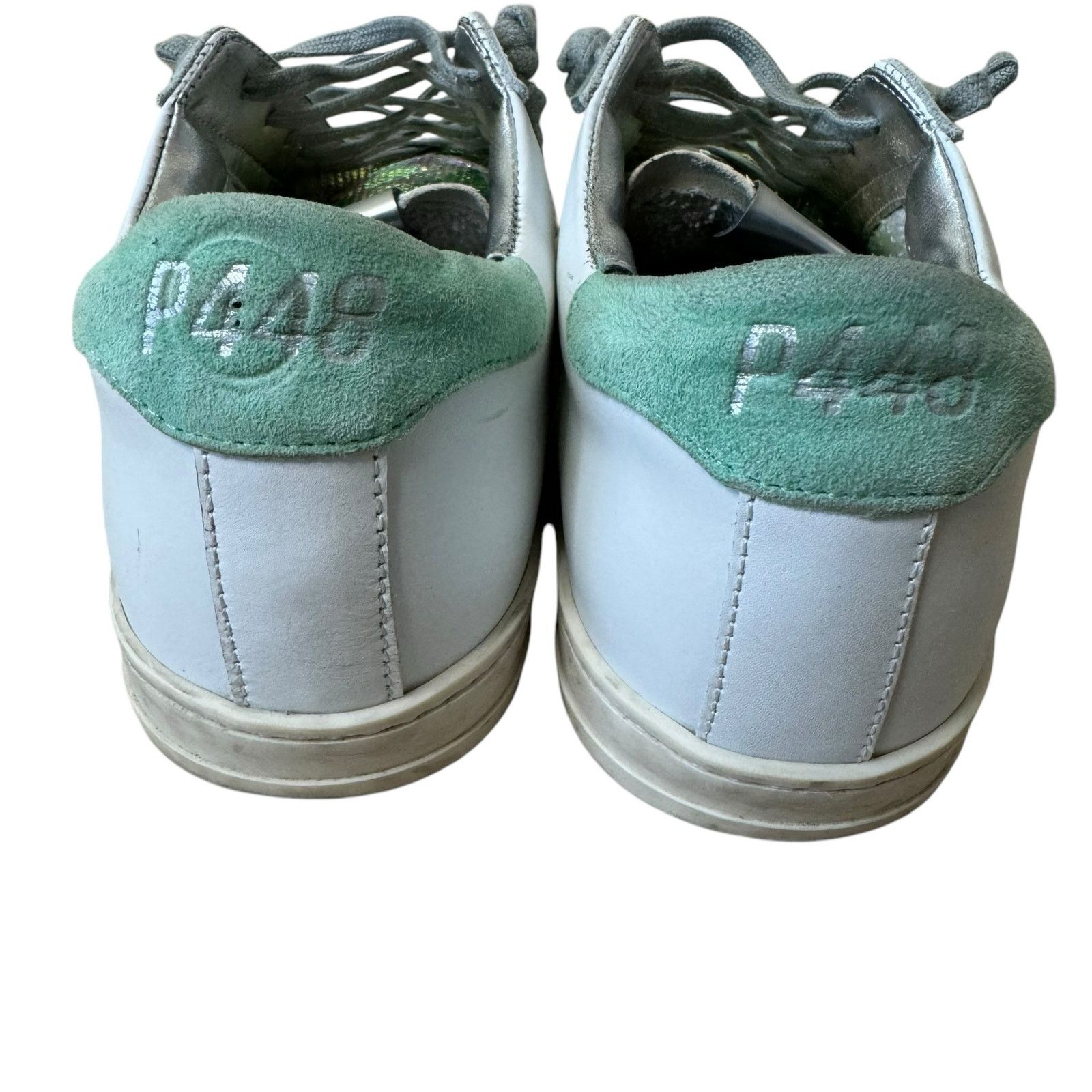 P448 P448 John Low Top Metallic Snakeskin Sneaker Size 39 White Size US 9 / IT 39 - 8 Thumbnail