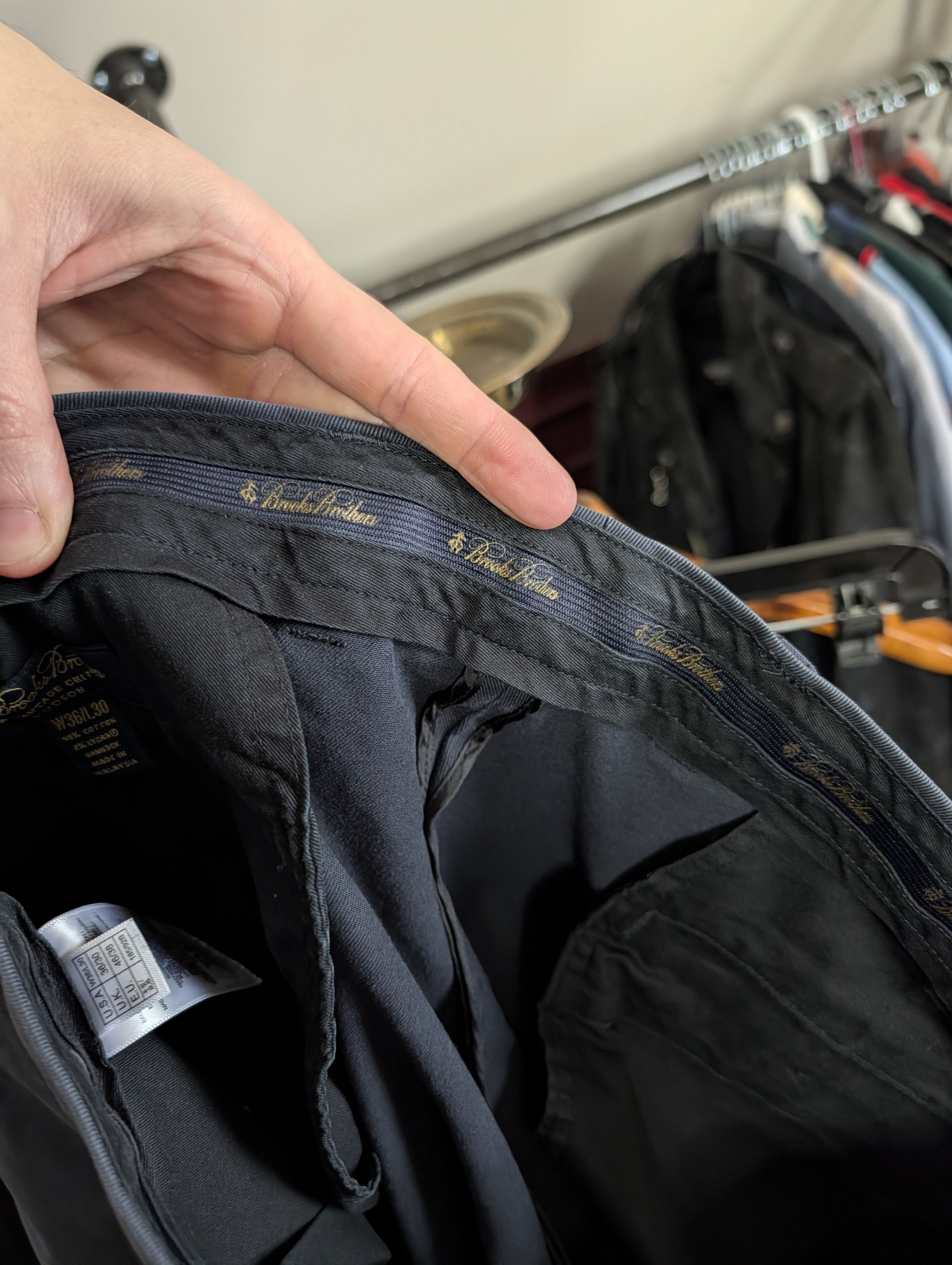 Brooks Brothers Vintage Hudson Advantage Chino Dark Blue/Gray 36x30 Size US 36 / EU 52 - 10 Thumbnail