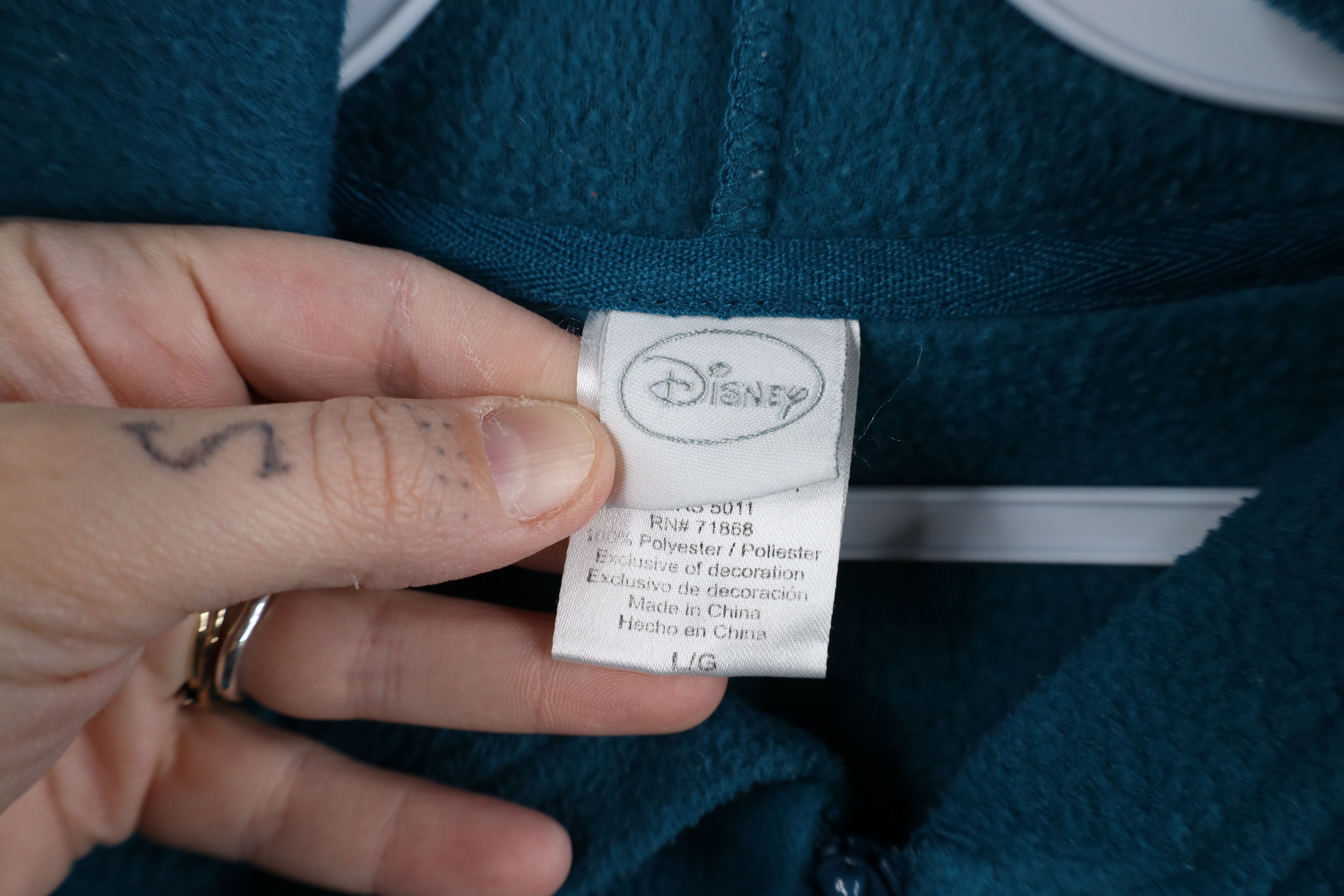 Disney × Vintage Vintage Disney Peter Pan Tinker Bell Full Zip Fleece Hoodie Size L / US 10 / IT 46 - 9 Thumbnail