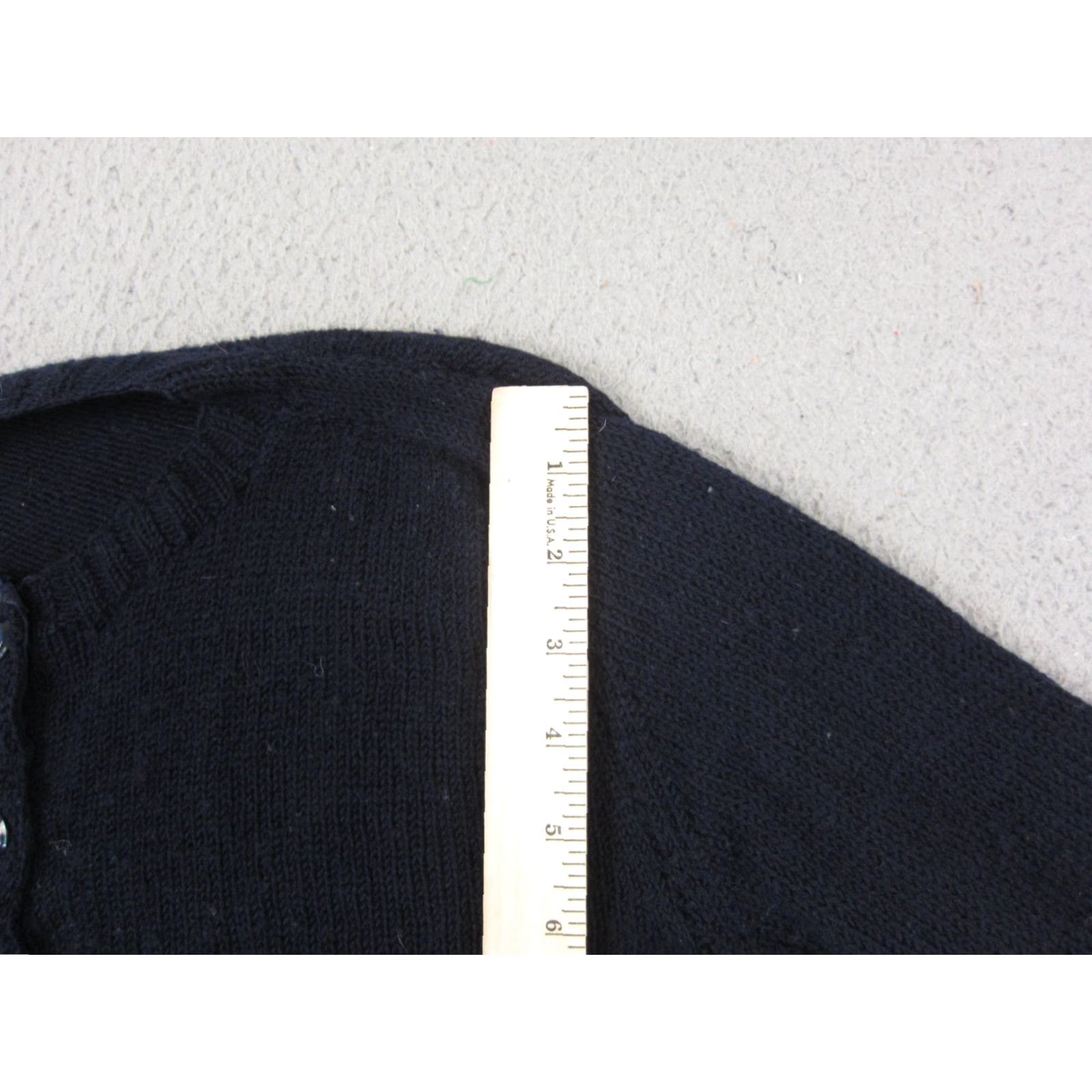 Vintage VINTAGE Cardigan Womens M Blue Sweater Button Front Knit 60s 70s Size M / US 6-8 / IT 42-44 - 7 Thumbnail