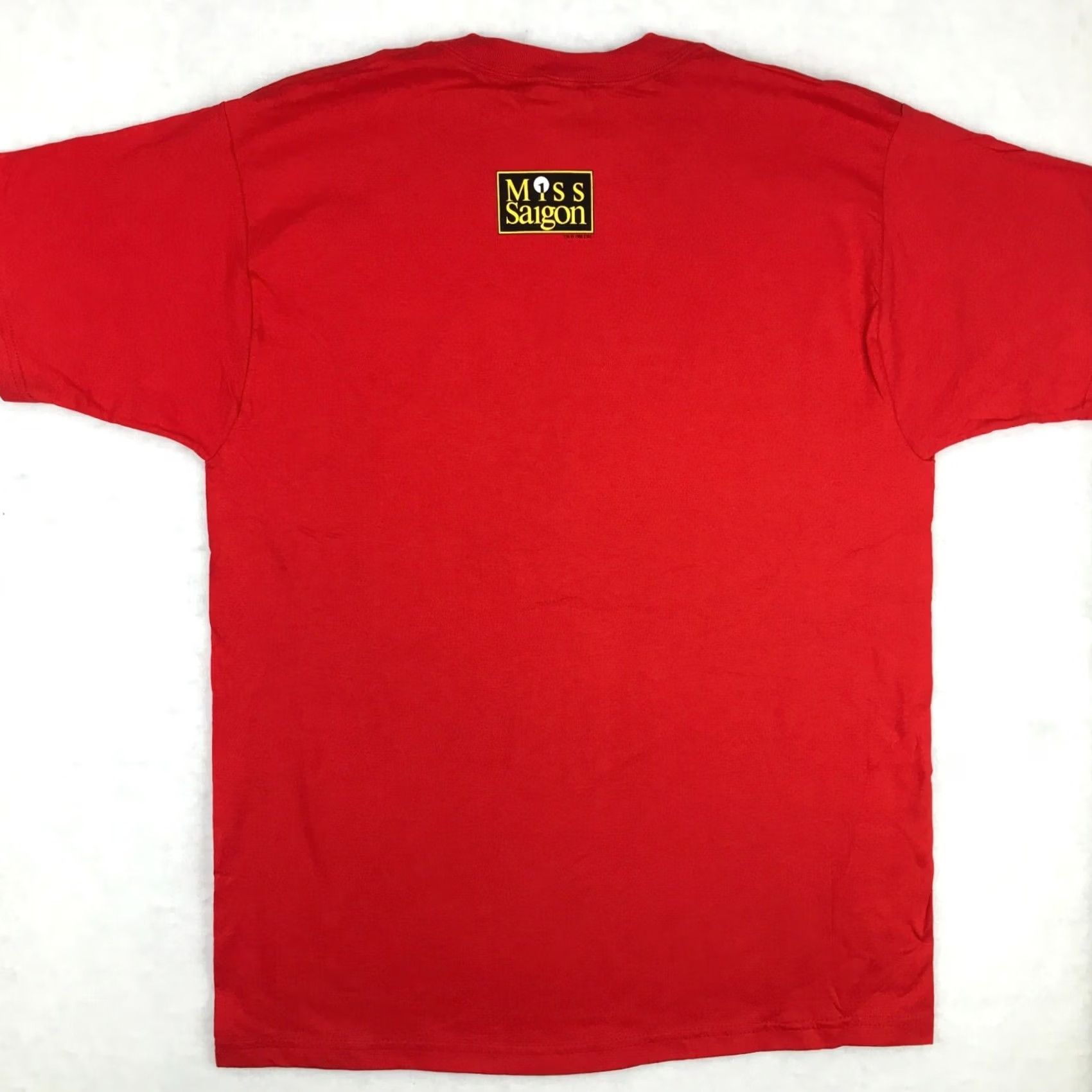 Fruit Of The Loom VINTAGE MISS SAIGON BROADWAY MUSICAL T-Shirt MEDIUM Men Red 90s Music Rock Double-Sided NOS 1990s Fruit of the Loom Size US M / EU 48-50 / 2 - 4 Thumbnail